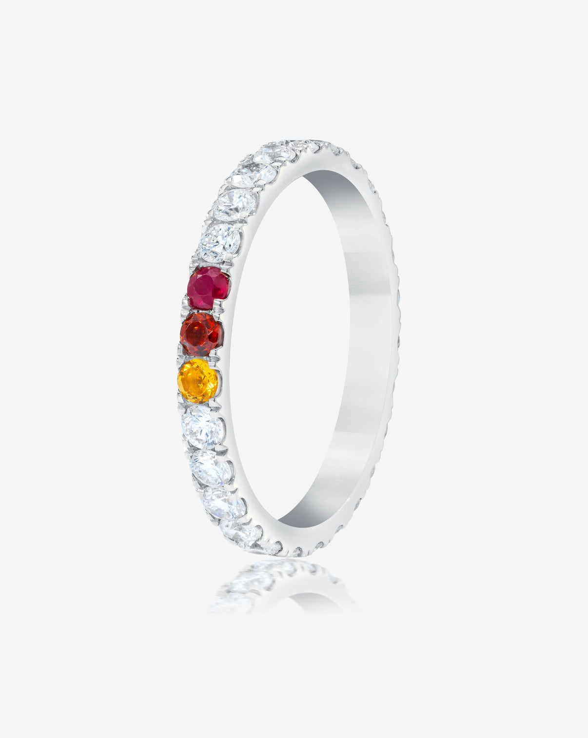 Personalized Perfect Pavé Diamond Ring in 14k White Gold product still side angle 
