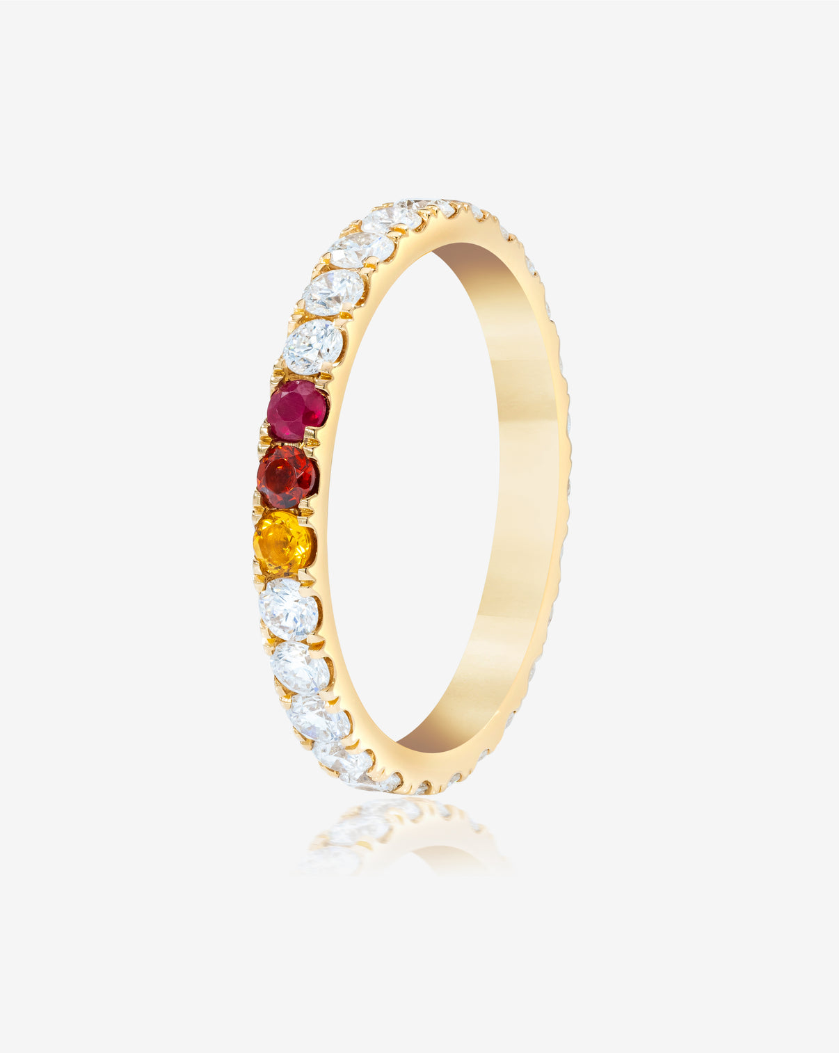 Personalized Perfect Pavé Diamond Ring in 14k Yellow Gold product still side angle