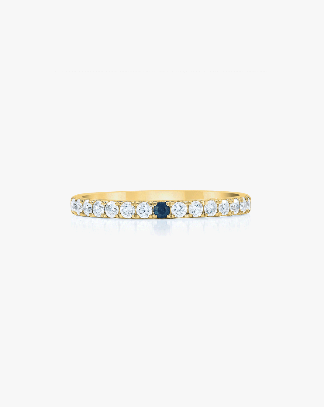 1.9 mm Personalized Perfect Pavé Diamond Ring 14k Yellow Gold GIF