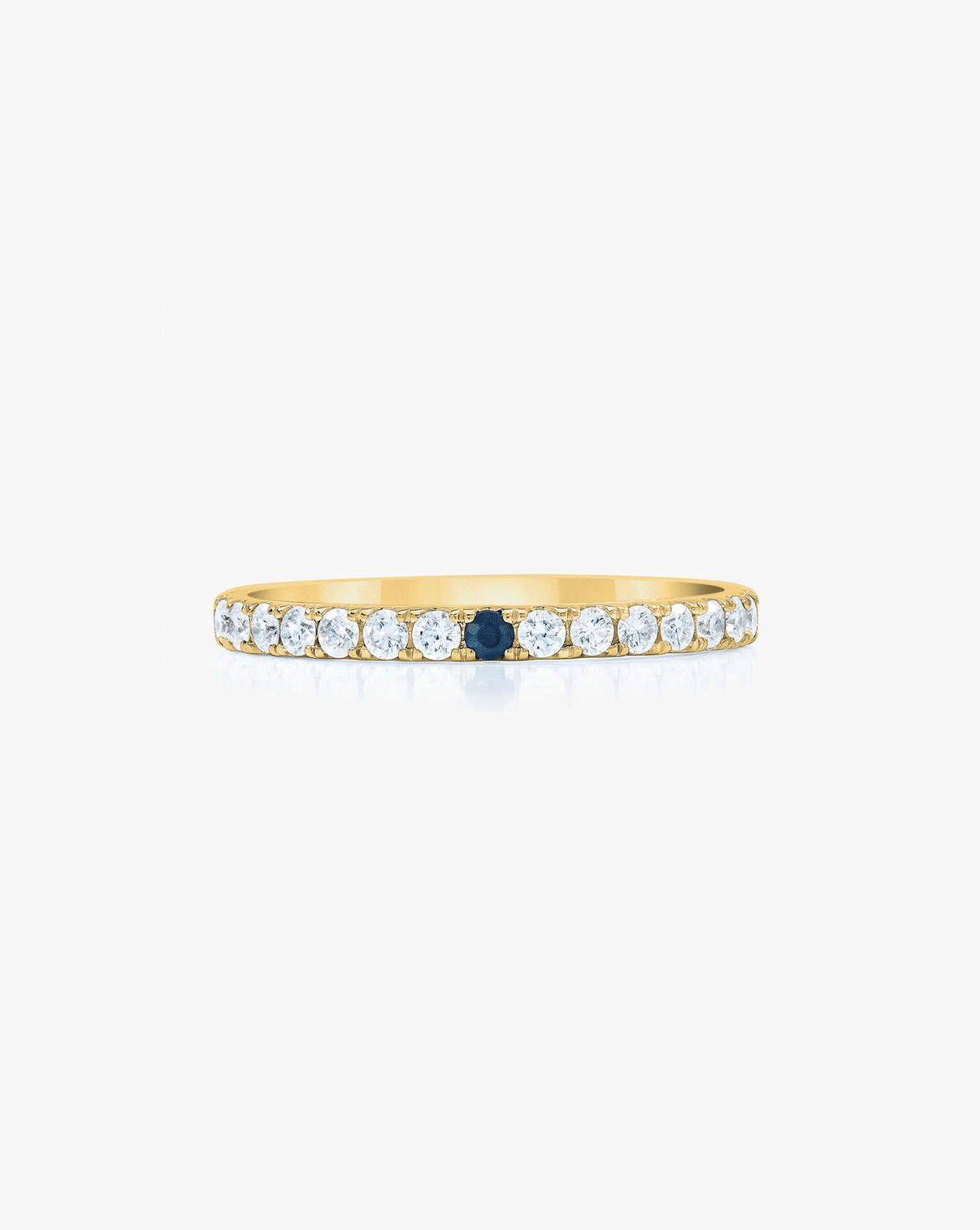 1.9 mm Personalized Perfect Pavé Diamond Ring 14k Yellow Gold GIF
