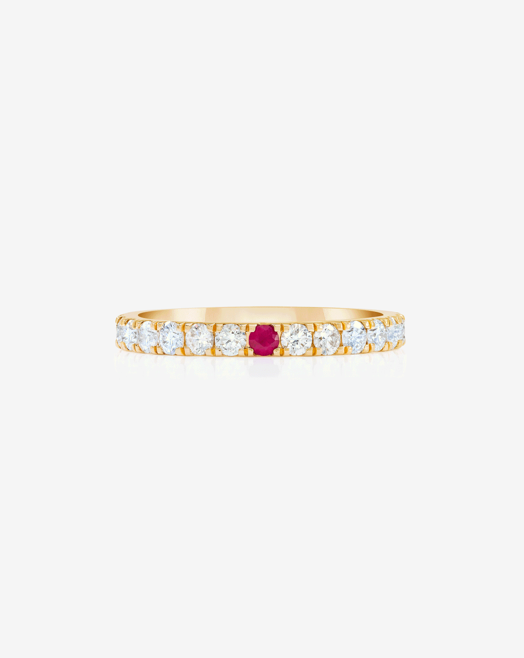 2.5 mm Personalized Perfect Pavé Diamond Ring 14k Yellow Gold GIF