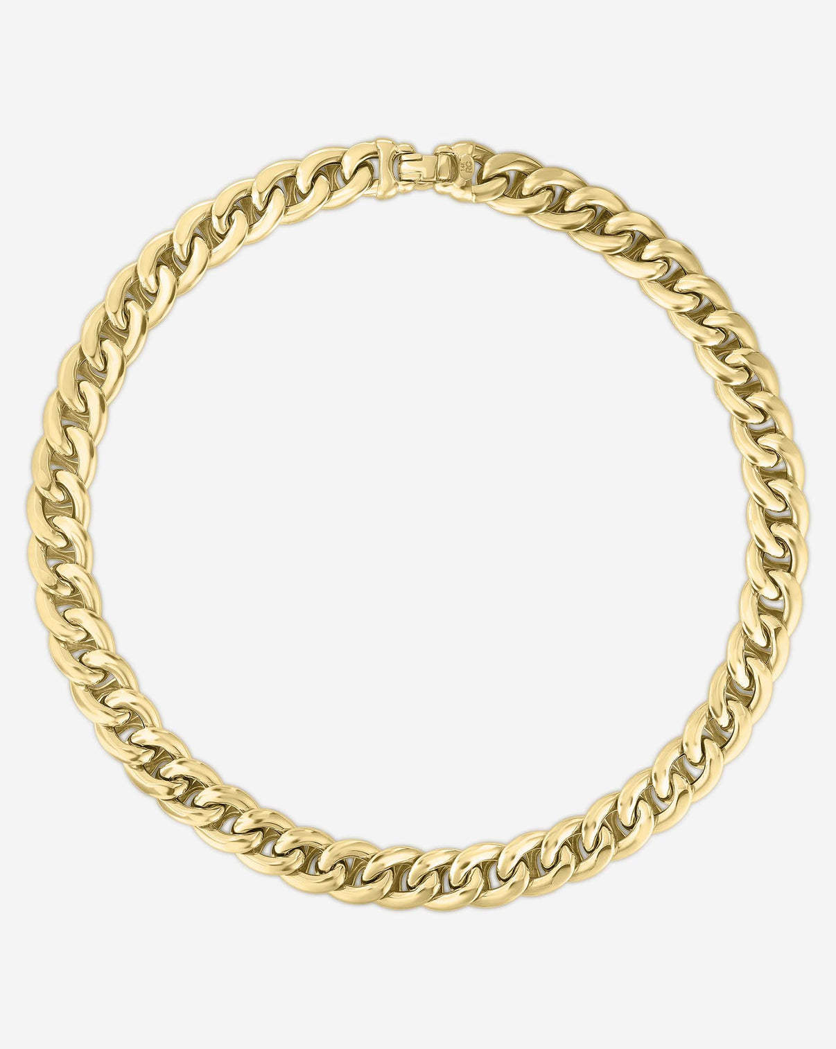 Ring Concierge Bold Gold Curve Chain Necklace 14k Yellow Gold