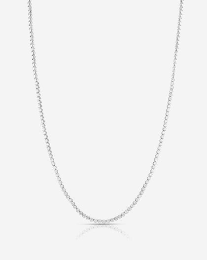 Ring Concierge Mini Diamond Tennis Necklace 14k White Gold