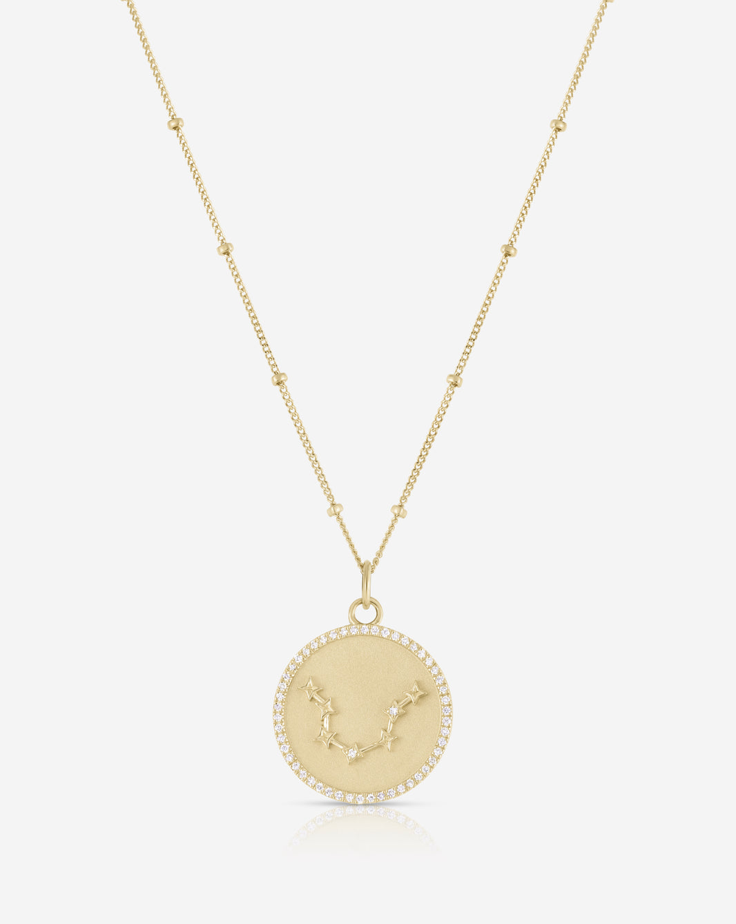 Zodiac Constellation Necklace in yellow gold