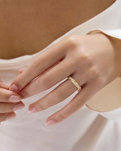 Twisted Lab Diamond Band