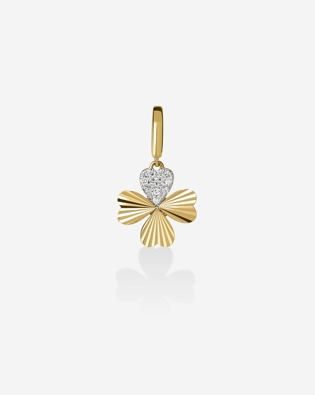 clover charm against white background