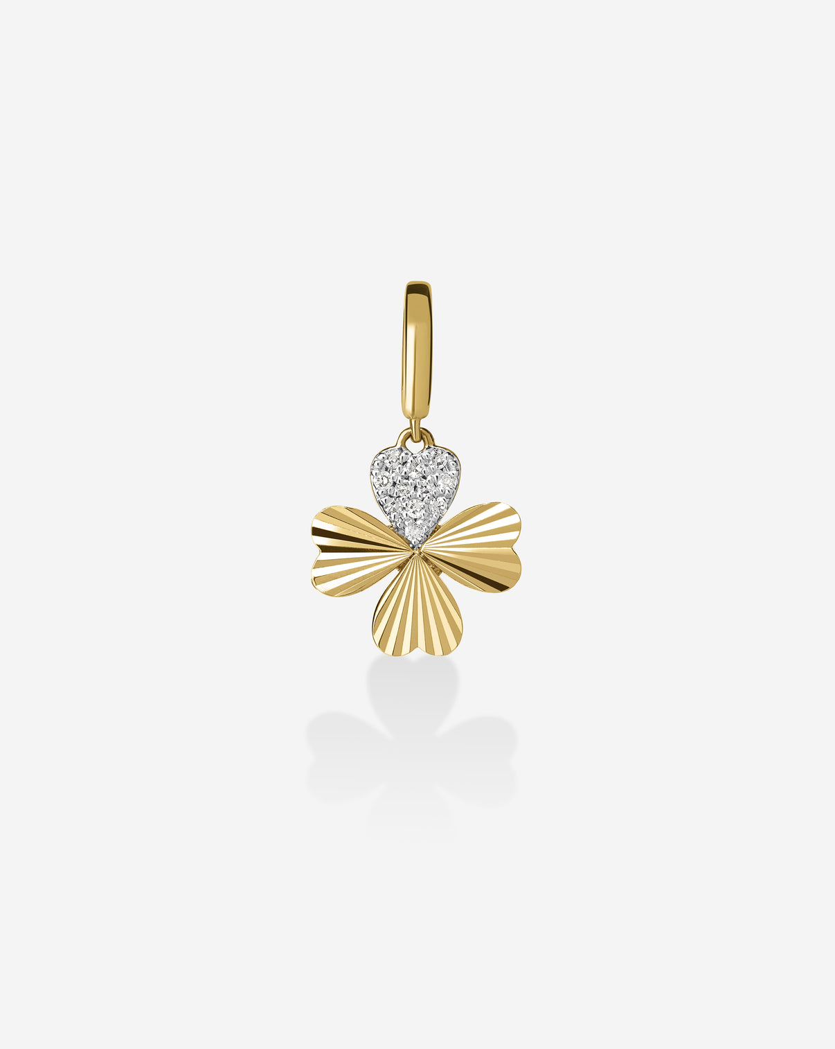 clover charm against white background