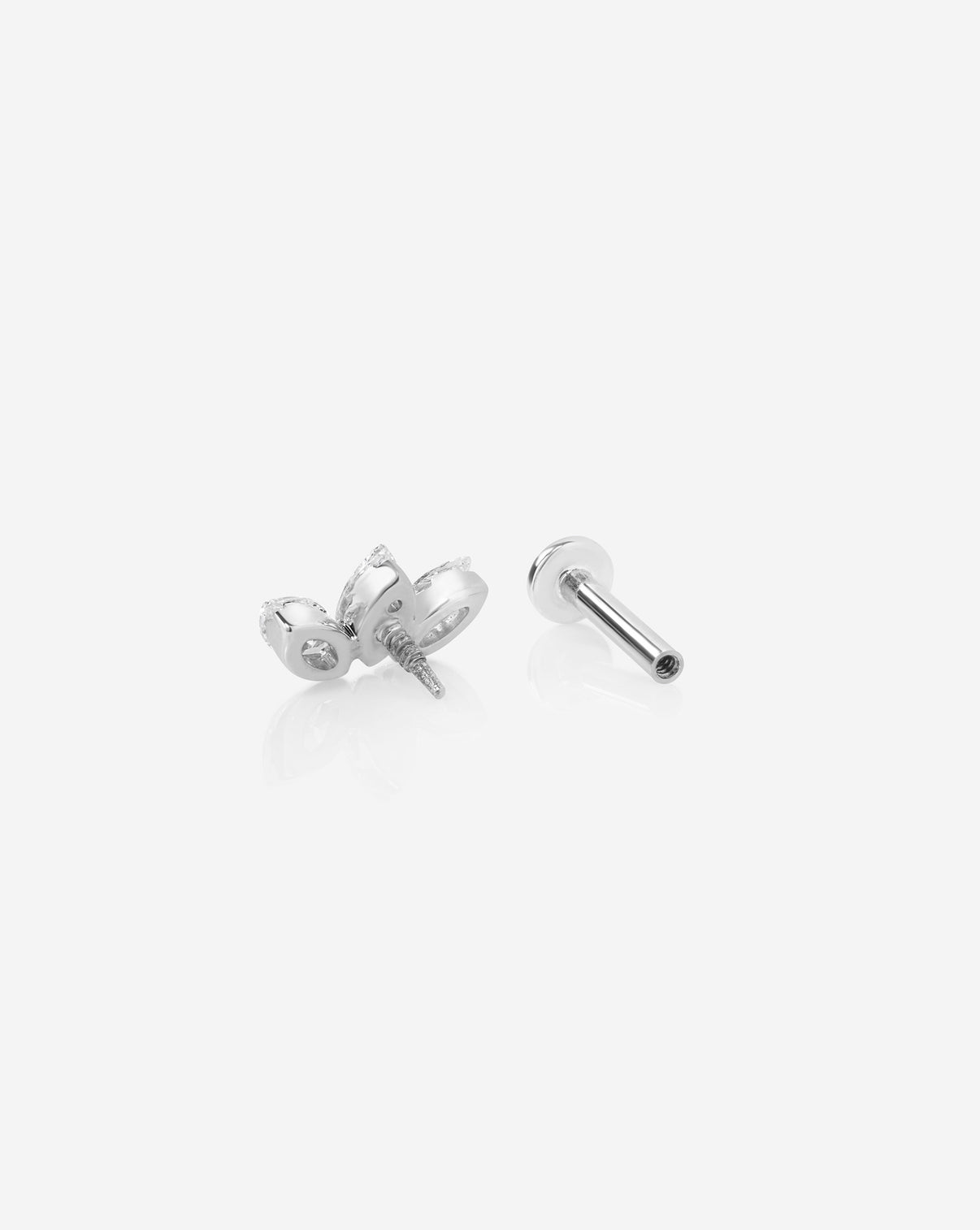 Trio Marquise Flatback White Gold back detail