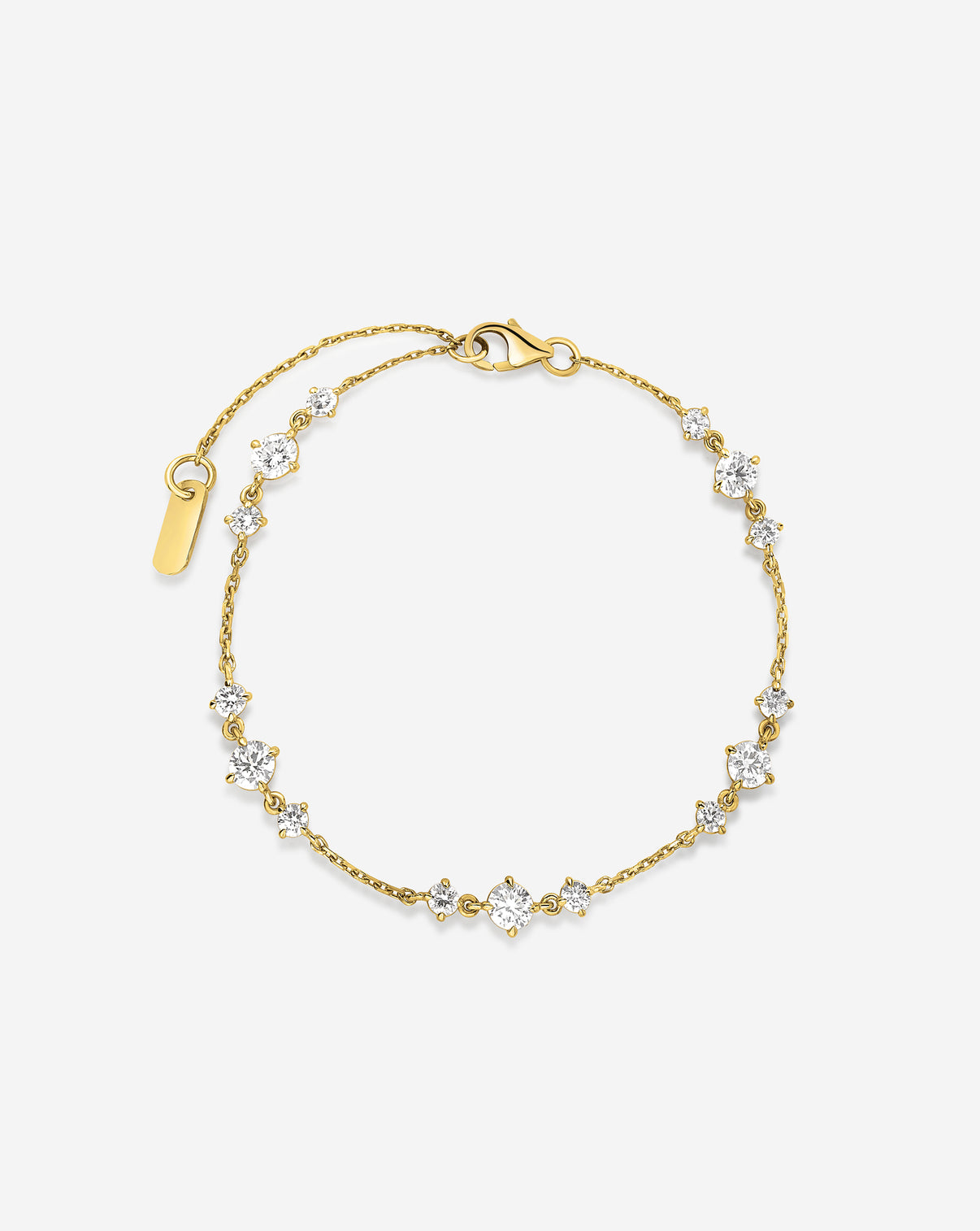 Starlight Lab Diamond Bracelet in 14K Yellow Gold