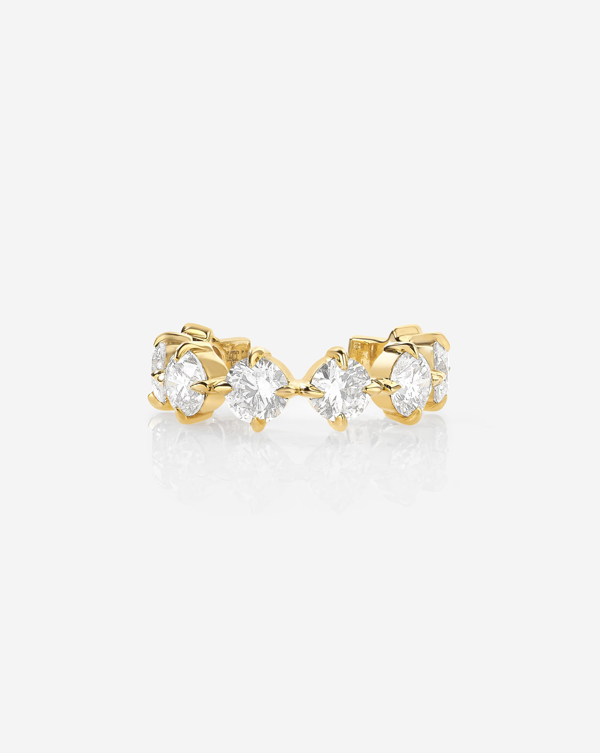 Starlight Lab Diamond Ear Cuff in 14K Yellow Gold