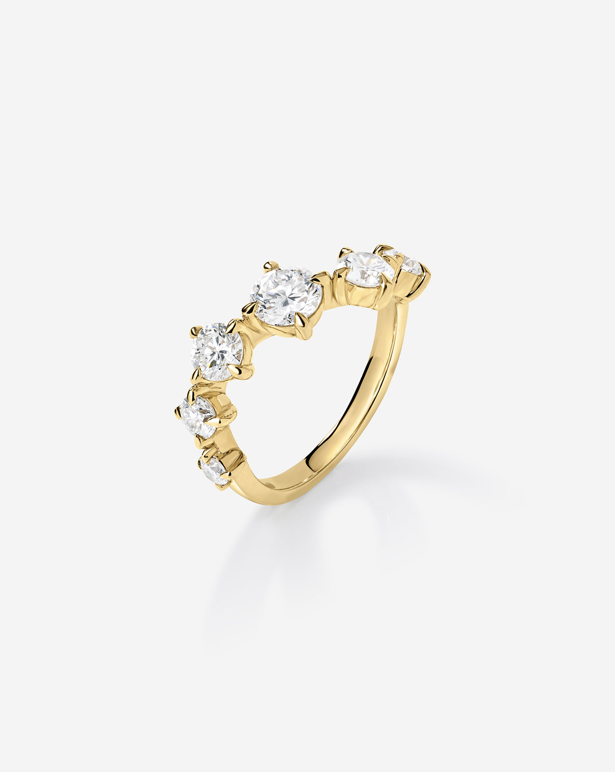 side view of Starlight Lab Diamond Ring
in 14K Yellow Gold