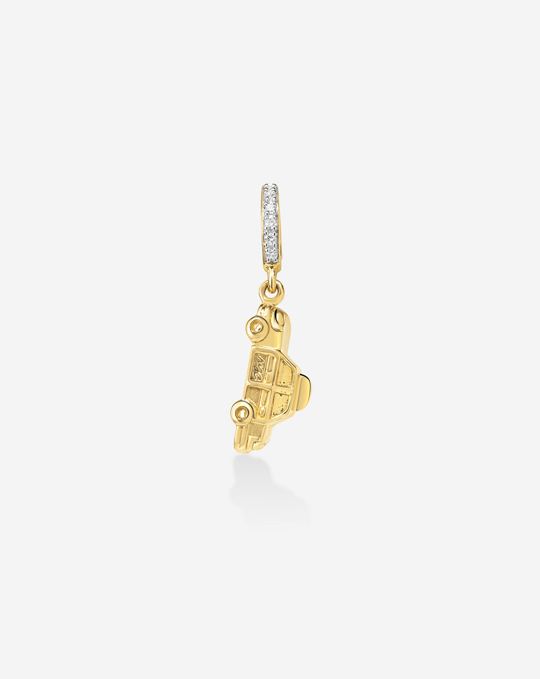 14k yellow gold NY Taxi charm with diamond details