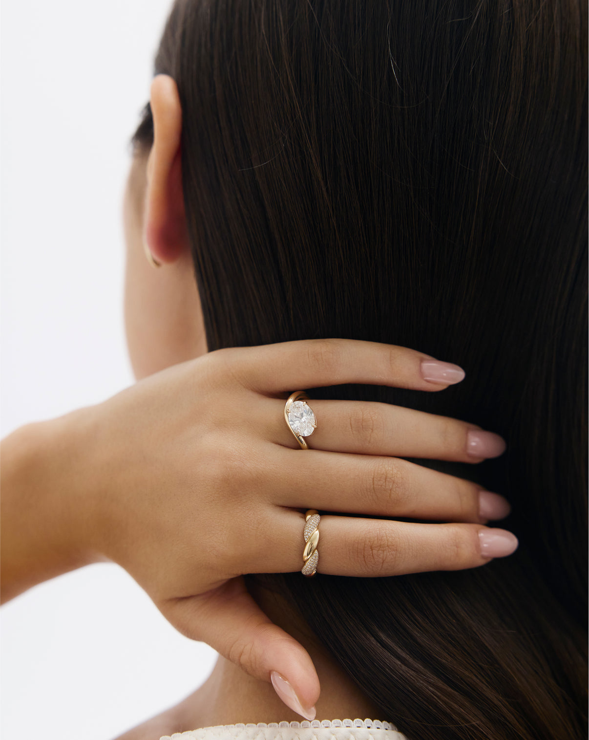 Wave Oval 14K Rose Gold
43204284842072