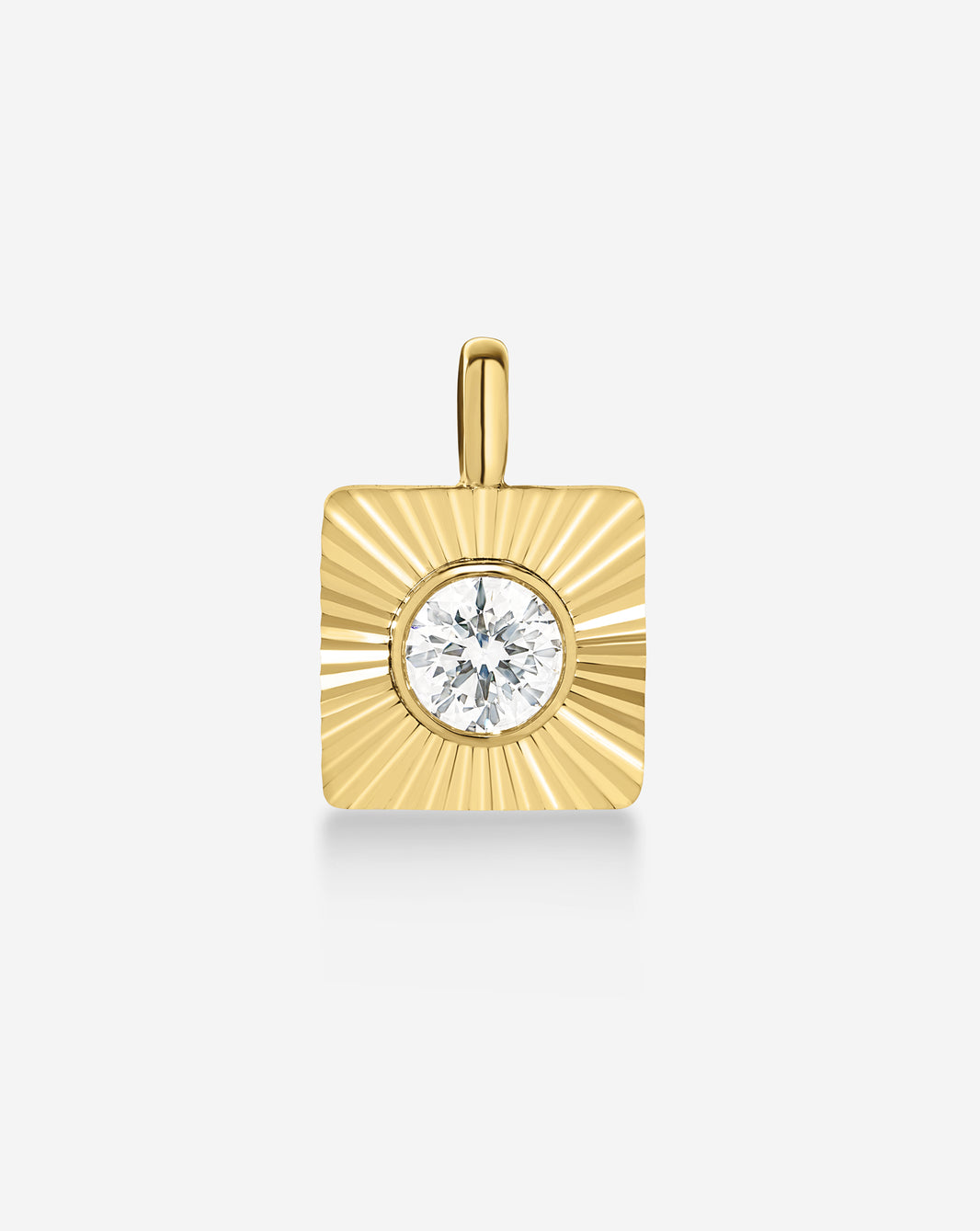 Fluted Lab Diamond Pendant
