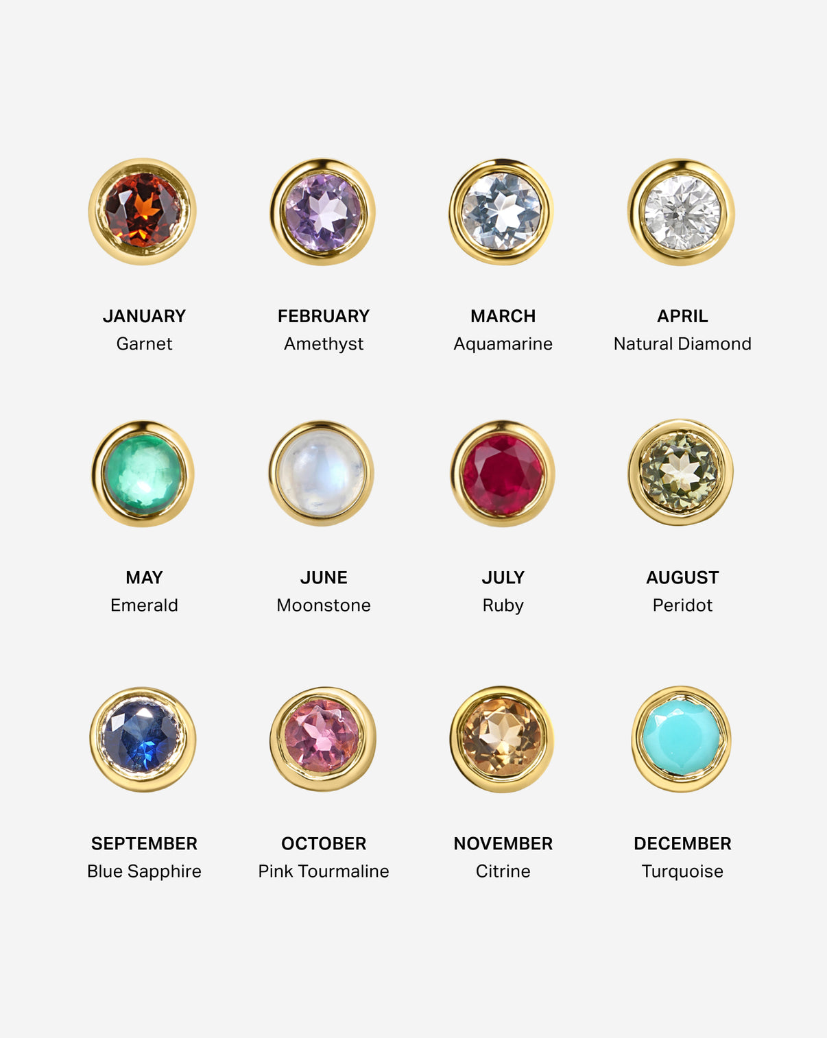 birthstone charm composite by month global