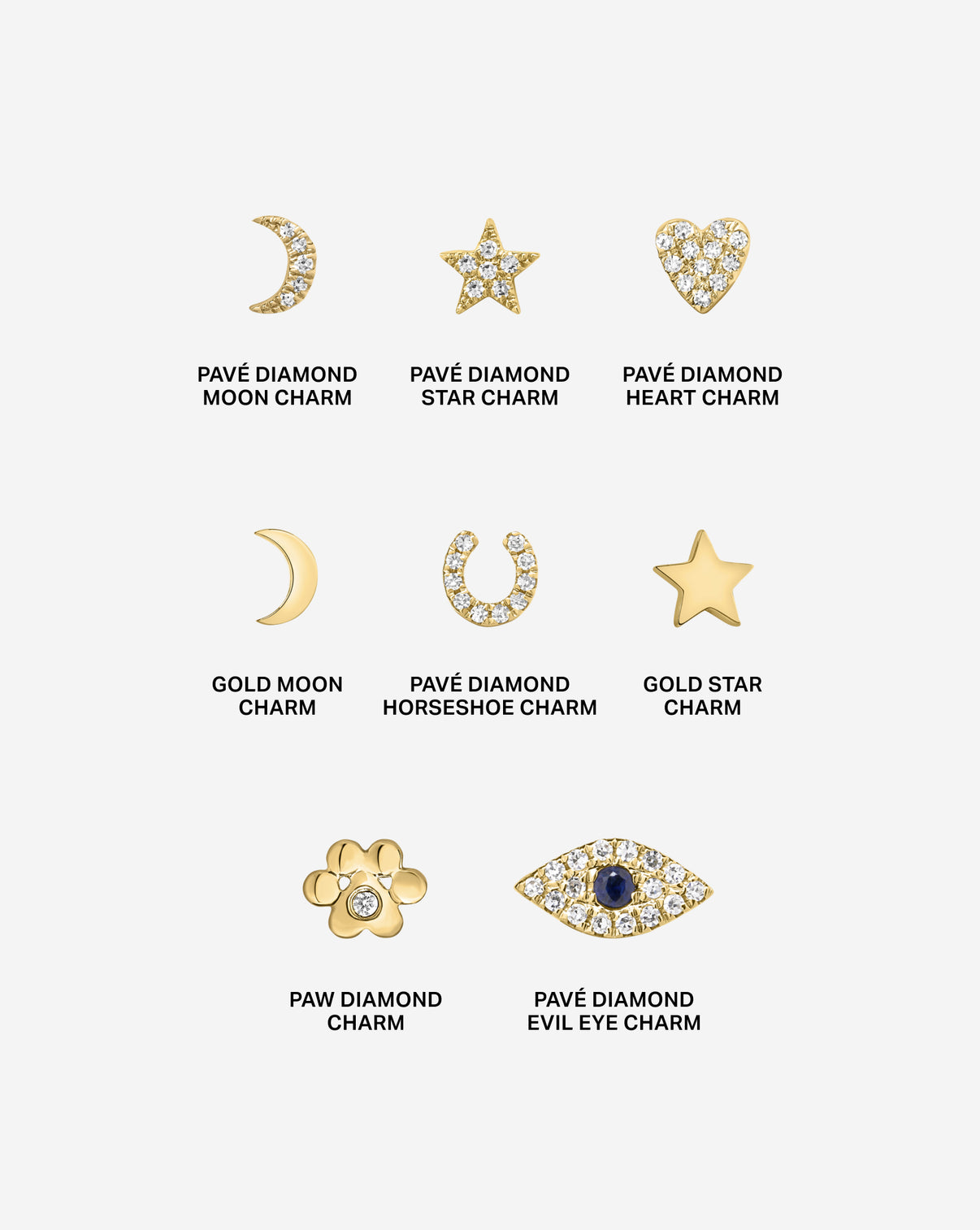 novelty gold charm composite global