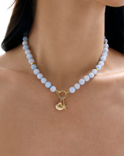 Sea Star Charm worn on our Capri Coast Necklace