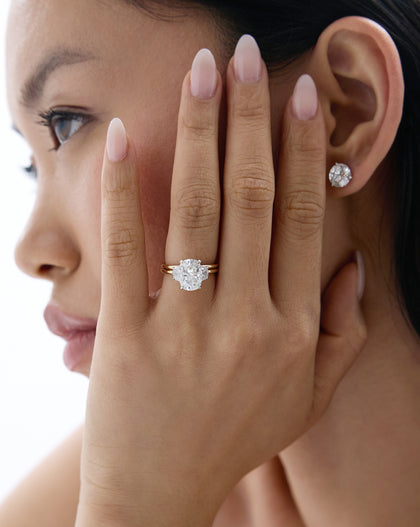 3.68 Cushion Lab Diamond in Whisper Thin® Embrace