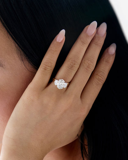 4.06 Oval Lab Diamond in Whisper Thin® Embrace
