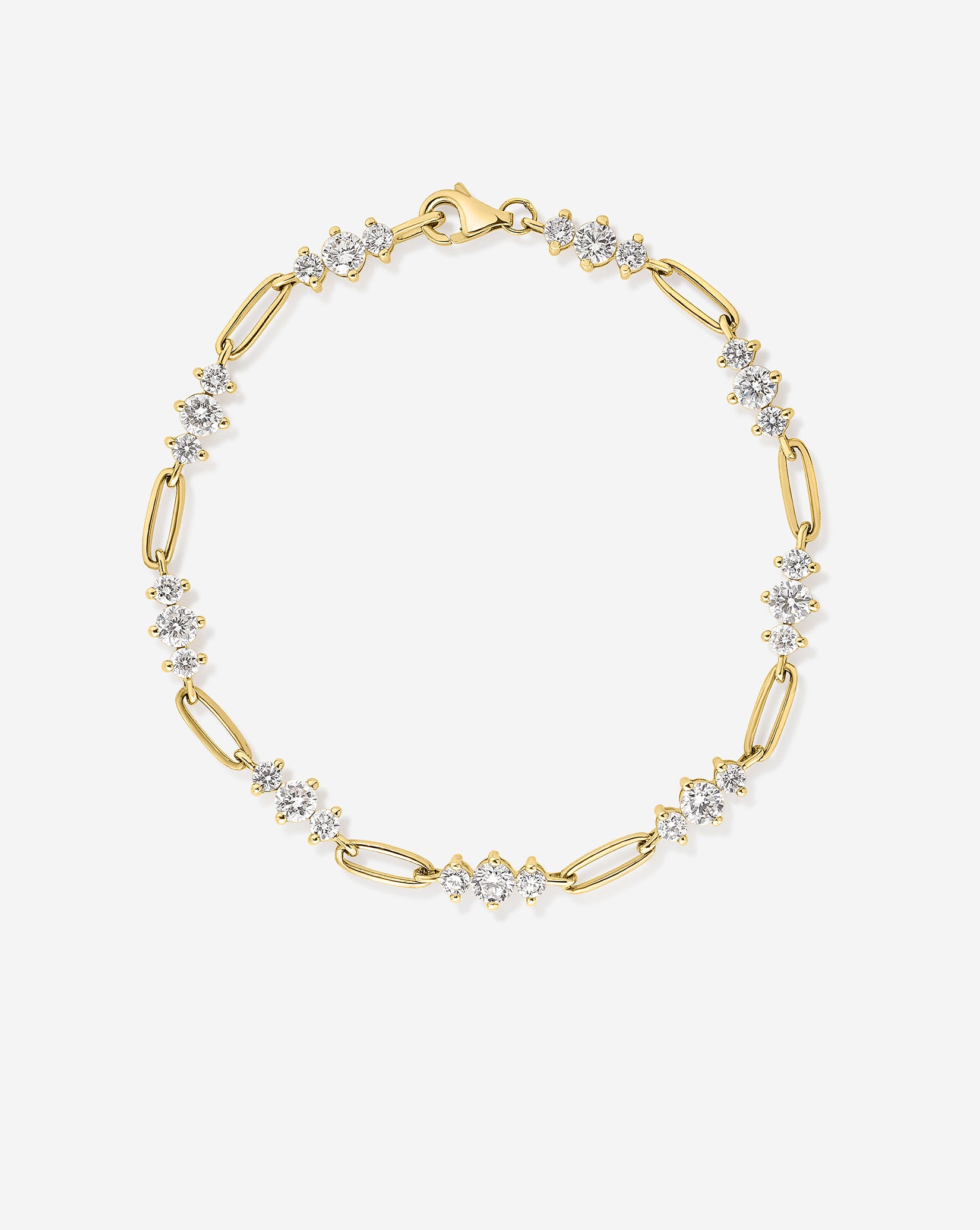 Graduated Lab Diamond Chain Bracelet
