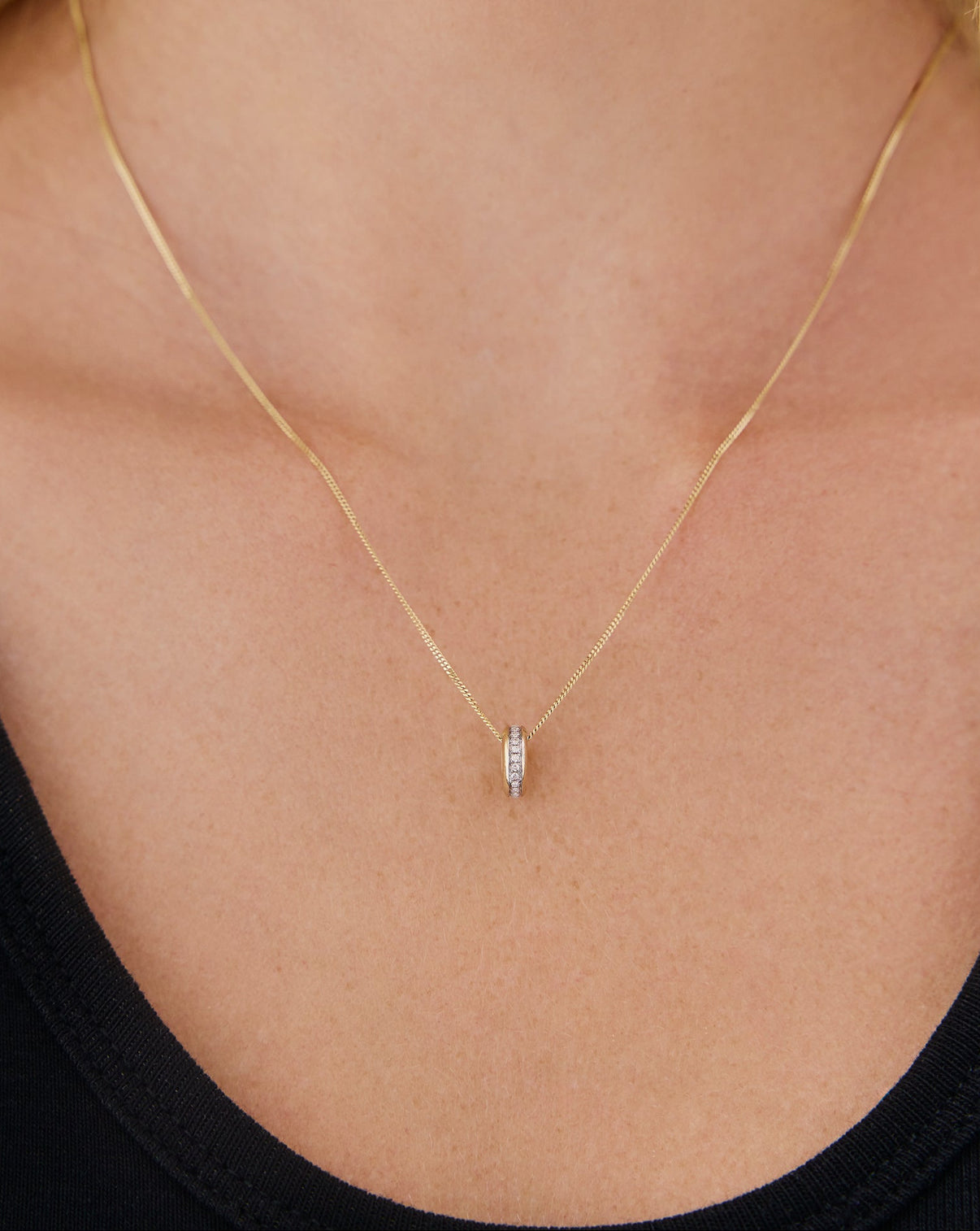 14k gold diamond charm bead with natural diamonds, luxury jewelry charm for necklaces and bracelets