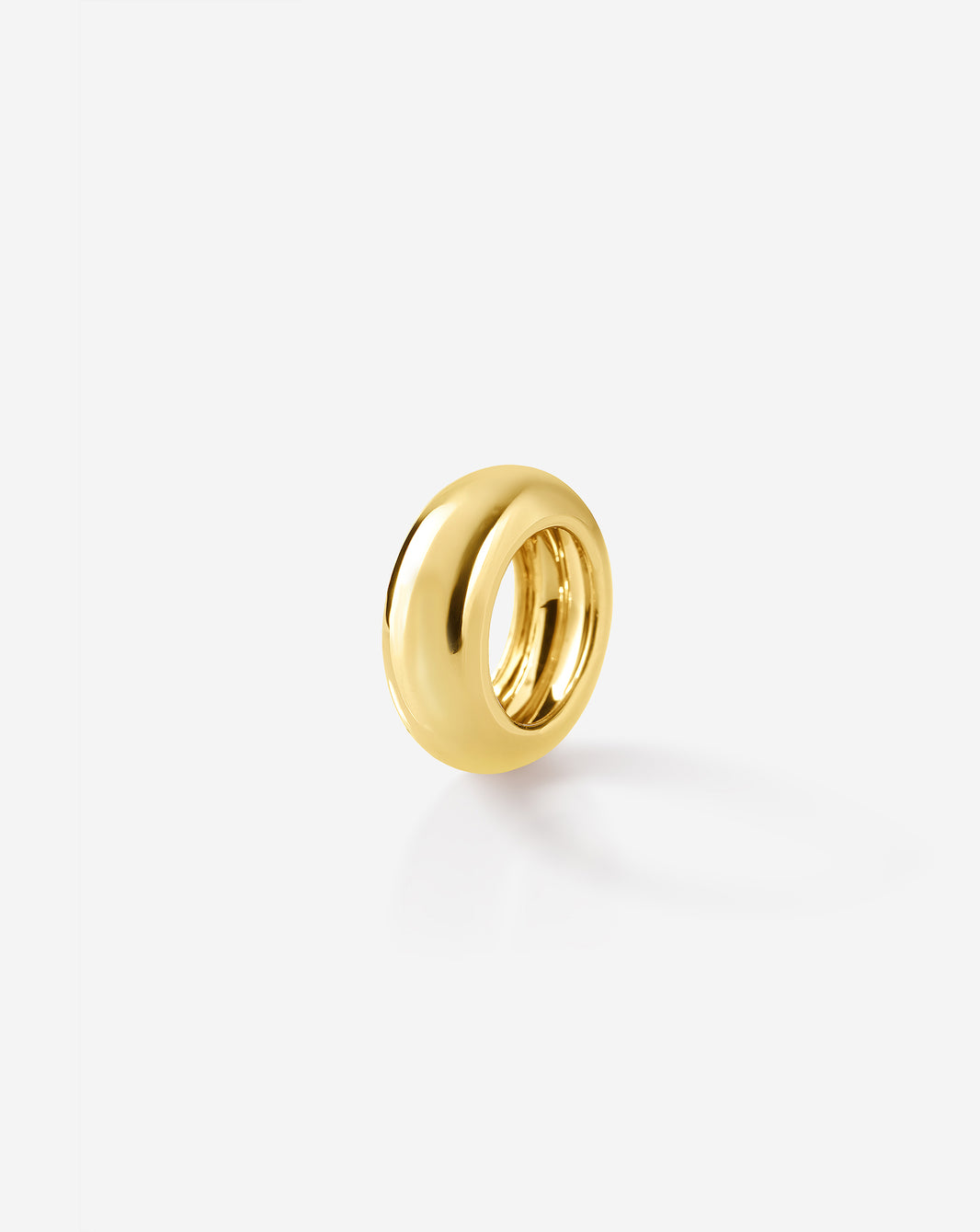 14k solid yellow gold bead charm with 3mm width and engravable surface