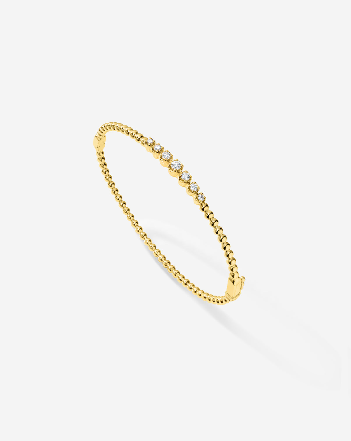 Full view of Ball Diamond Cluster Bangle showing the complete design with 0.30 carat total diamond weight