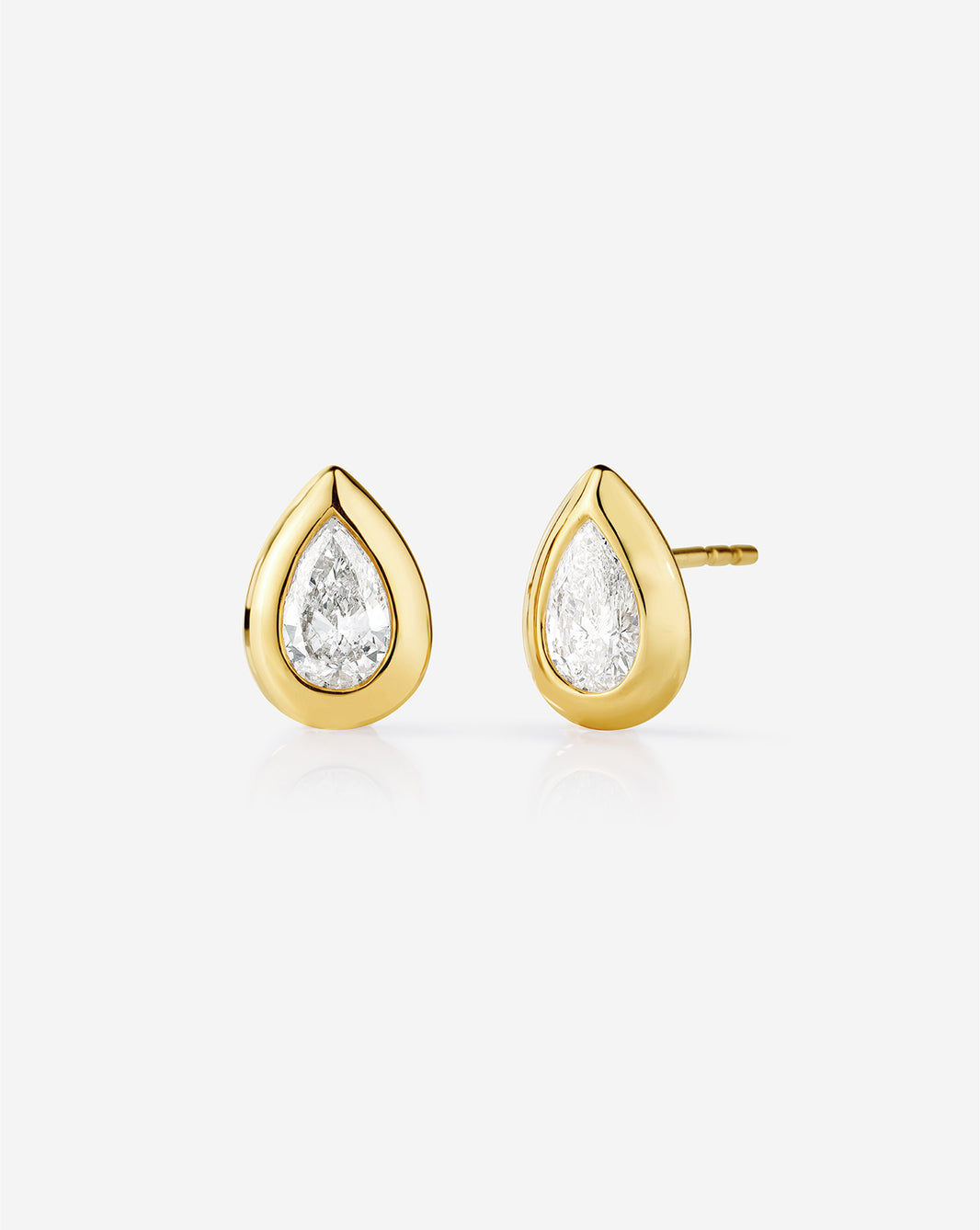 Framed Pear Lab Diamond Studs