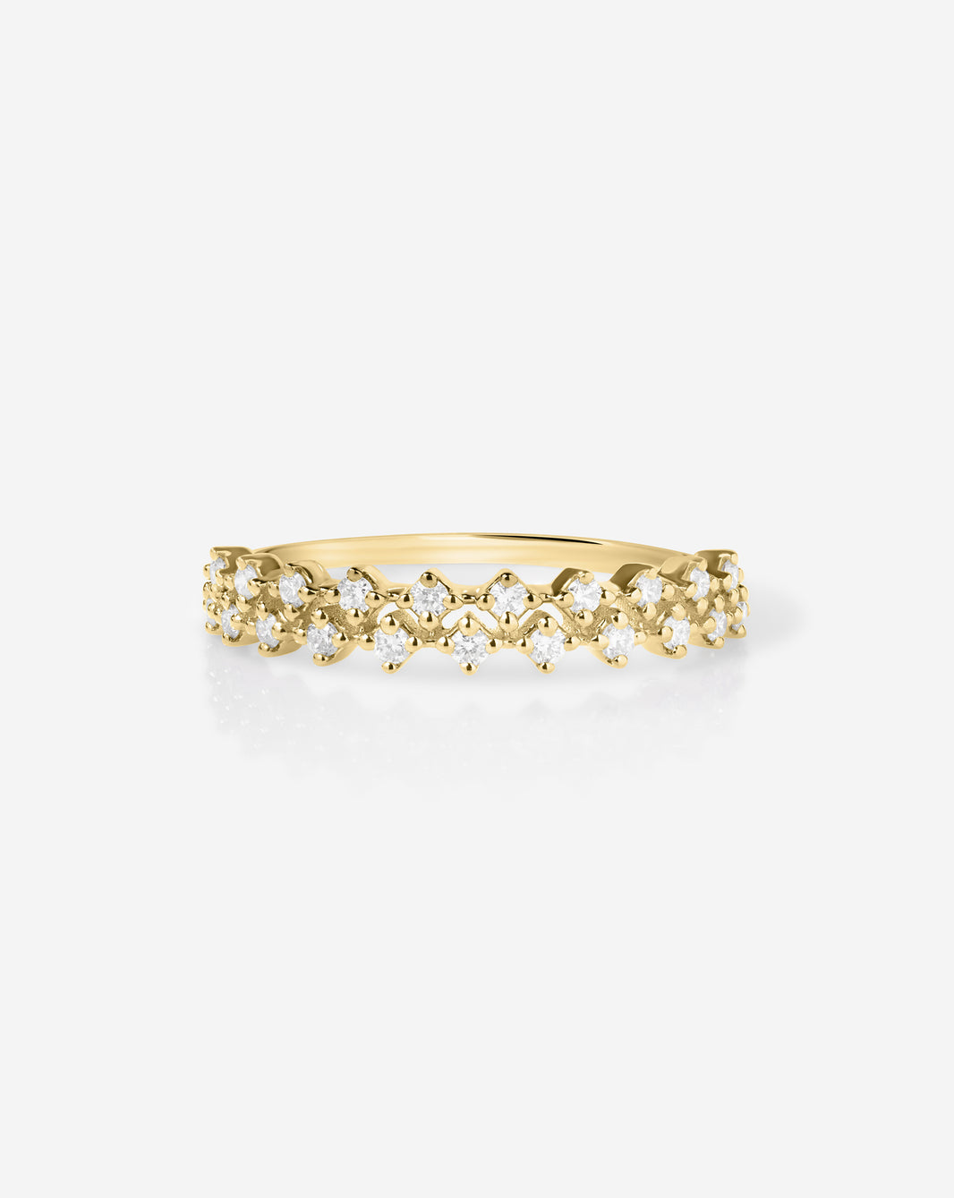 Ring Concierge Diamond Station Double Row Ring in 14k Yellow Gold