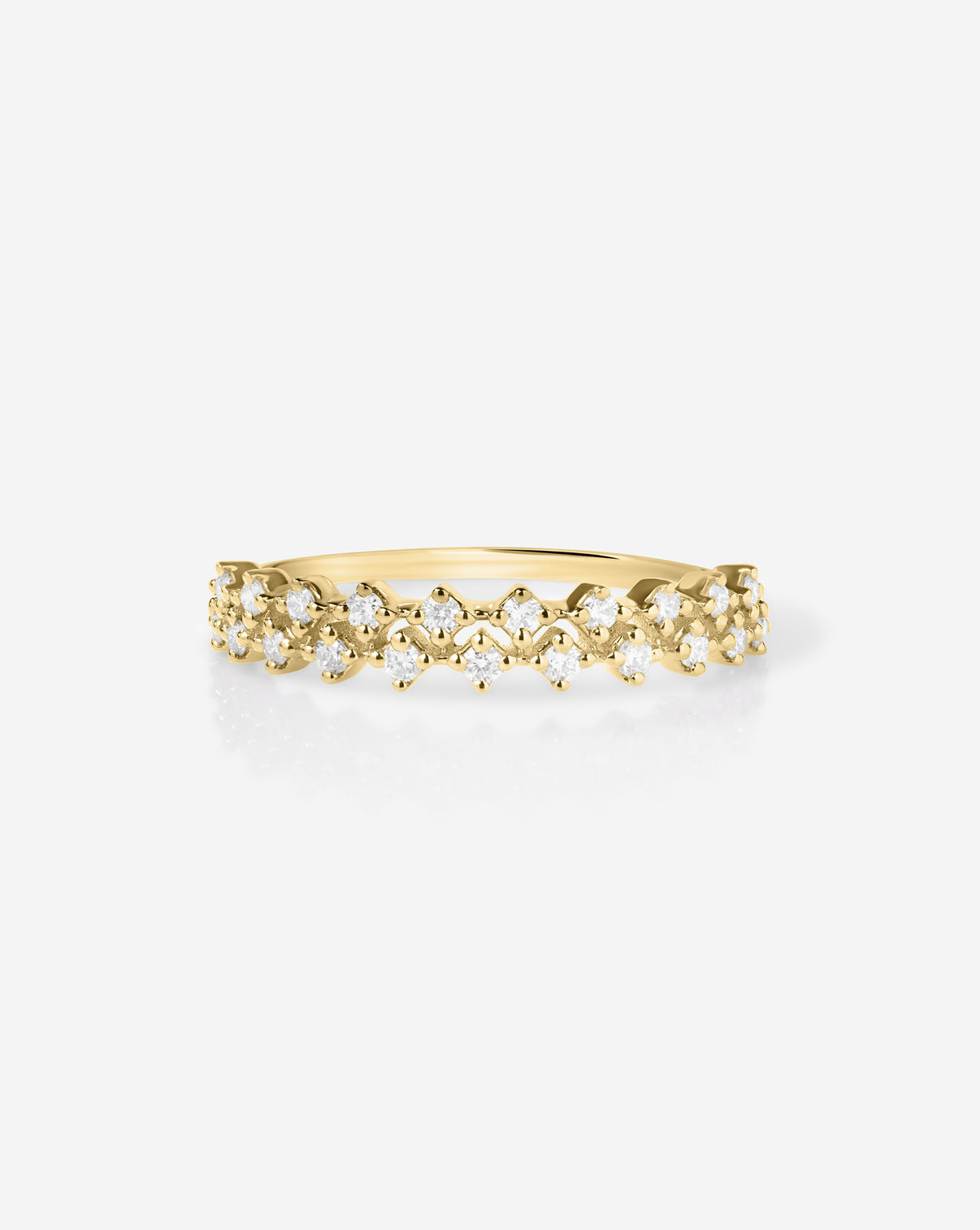 Ring Concierge Diamond Station Double Row Ring in 14k Yellow Gold
