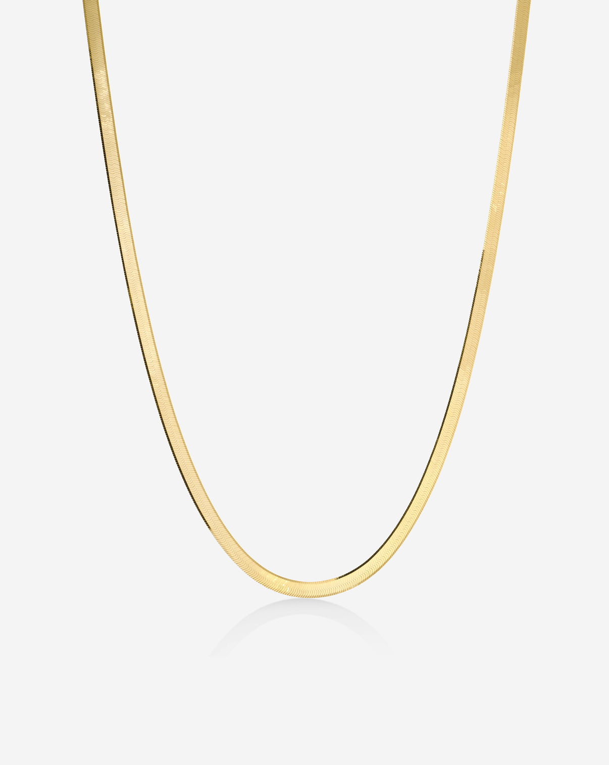 herringbone necklace 14k yellow gold