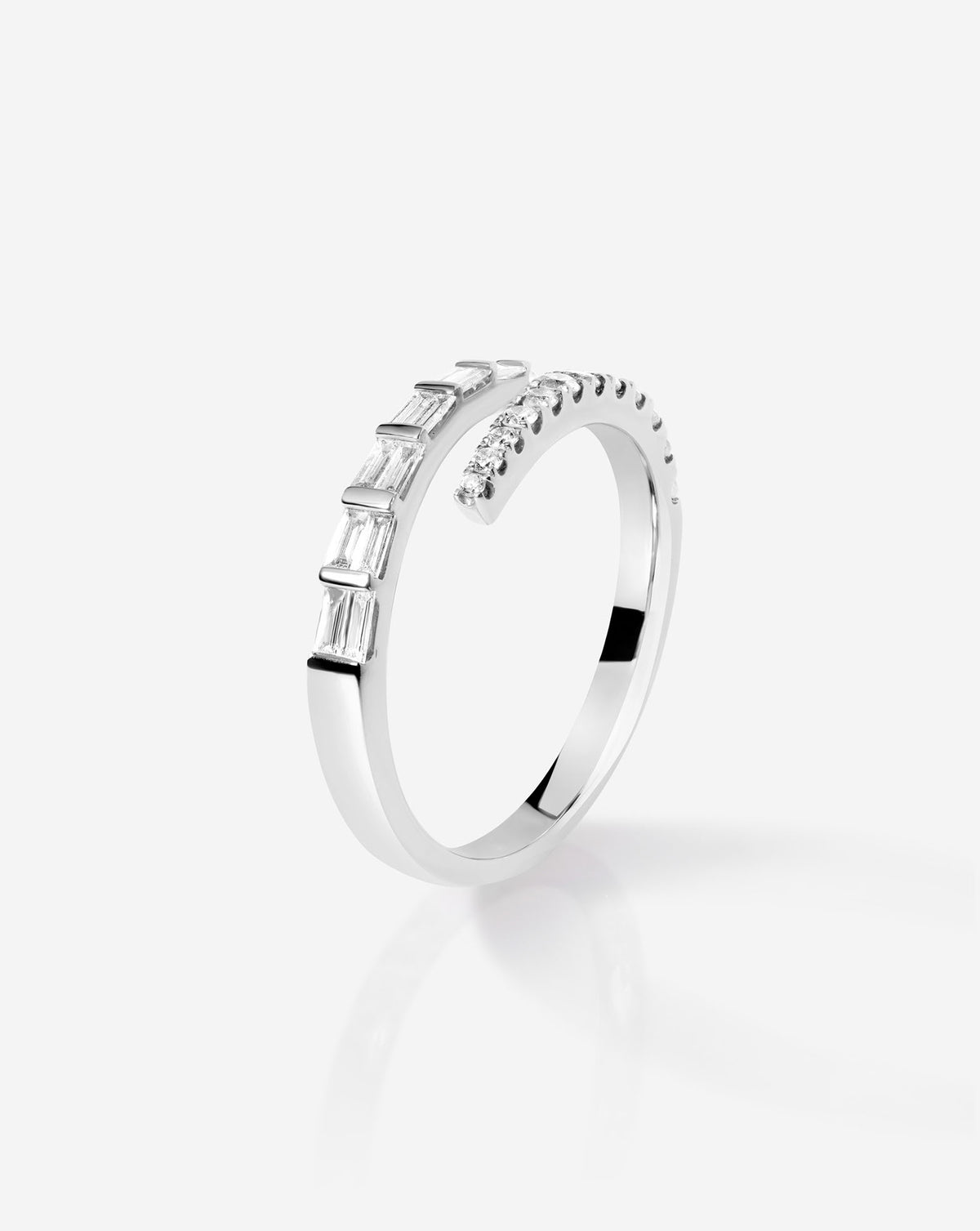 Ring Concierge Rings Luxe Open Diamond Wrap Ring in 14K White Gold side view