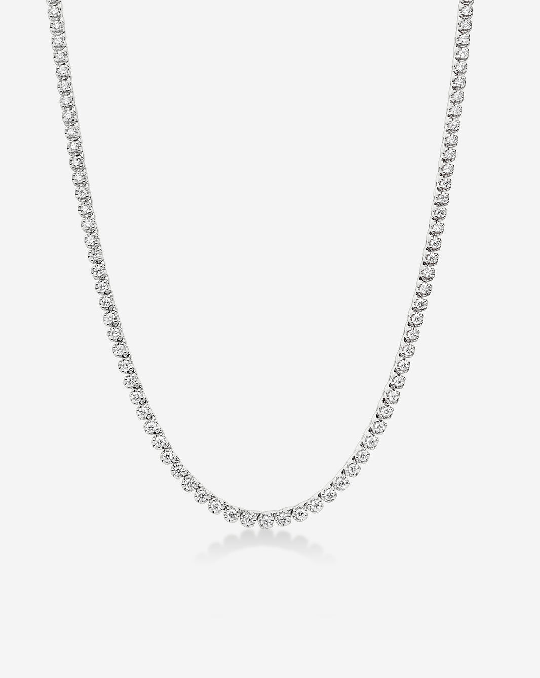 Ring Concierge Eternity Mini Diamond Tennis Necklace 14k White Gold