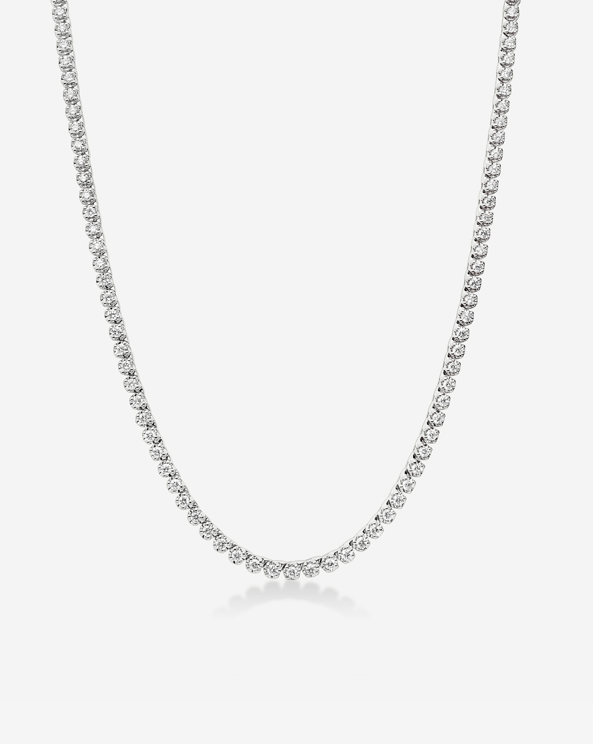 Ring Concierge Eternity Mini Diamond Tennis Necklace 14k White Gold