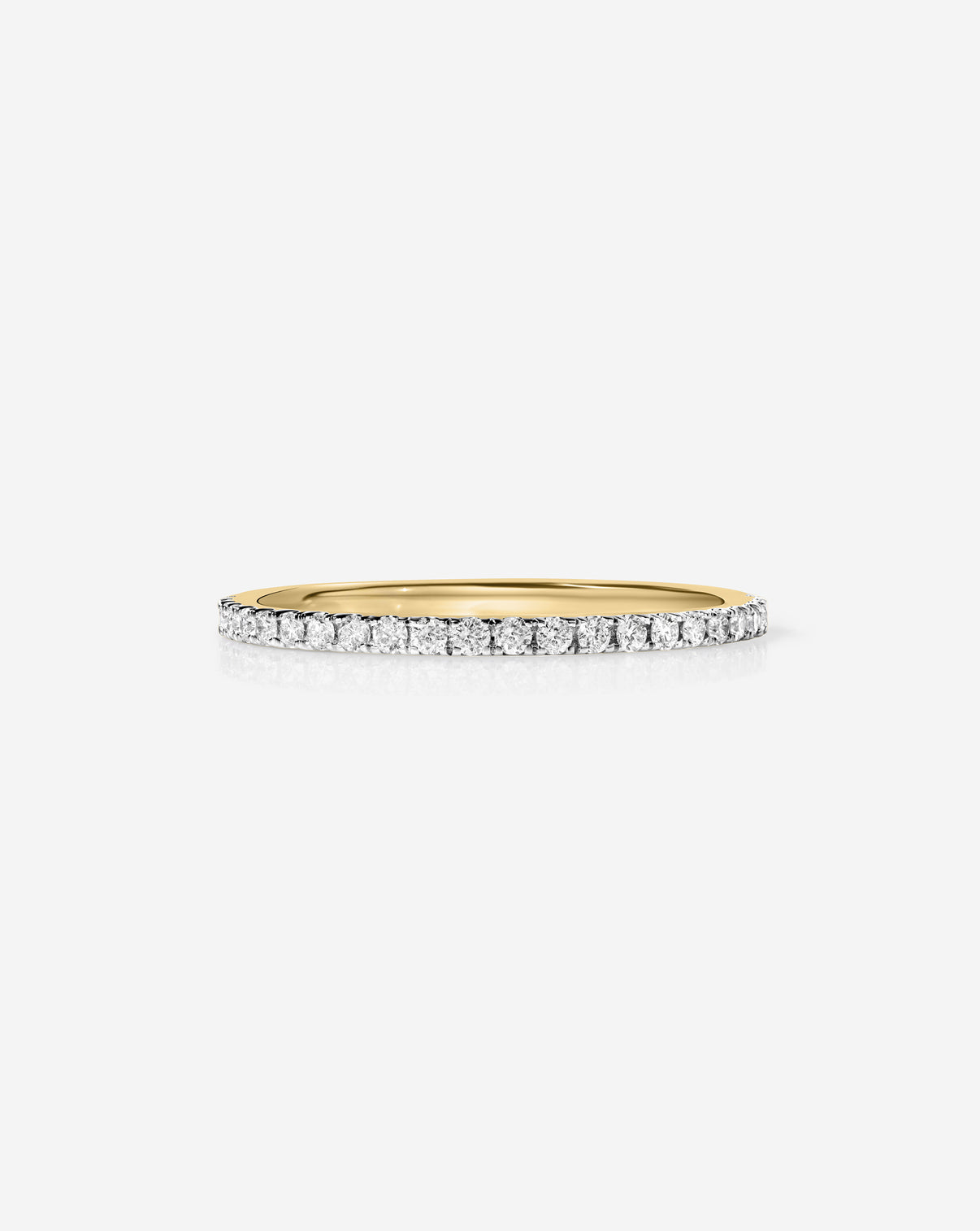 14k Yellow Gold ghost still front facing image of diamond ring