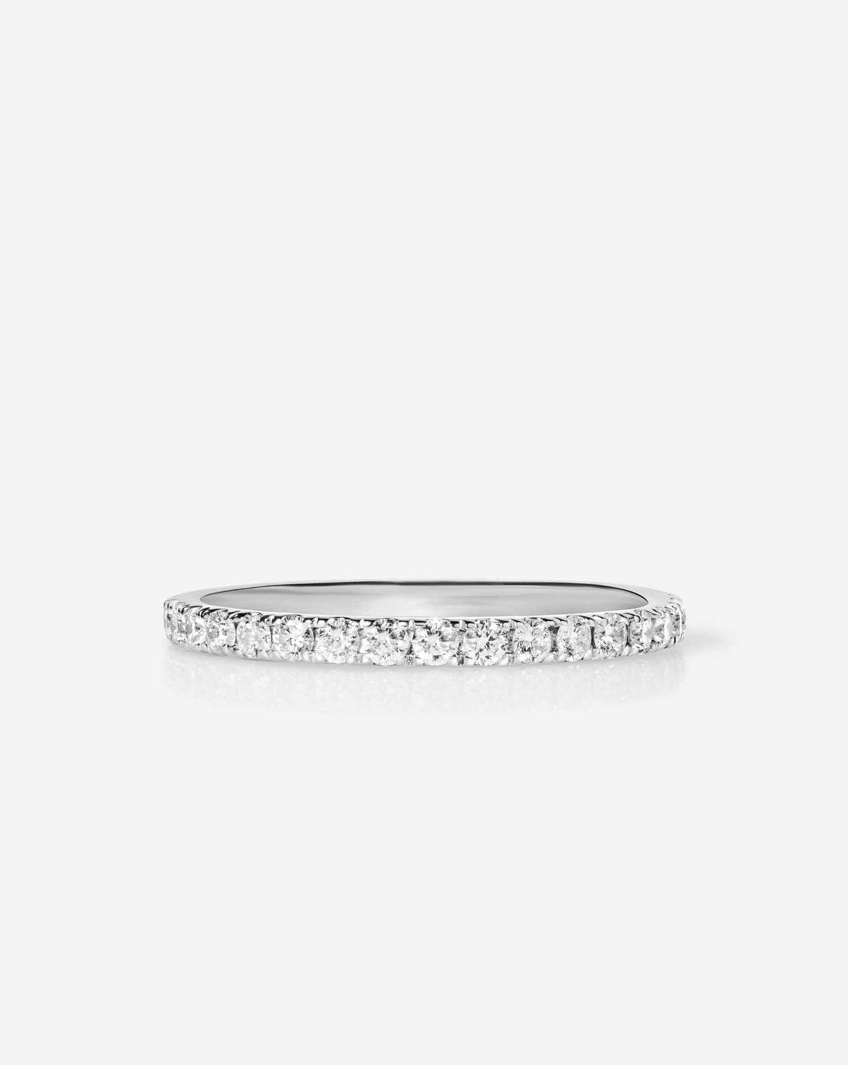 1.6mm Perfect Pavé Eternity Diamond Ring in Platinum