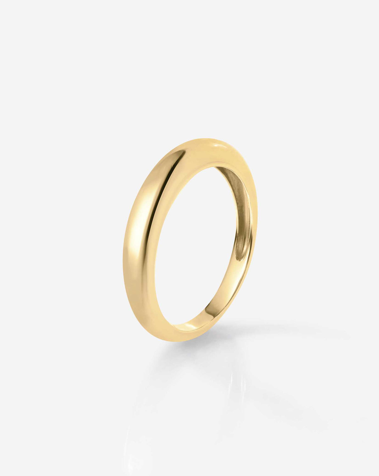 Petite Gold Cloud Ring in 14k yellow gold, side profile view