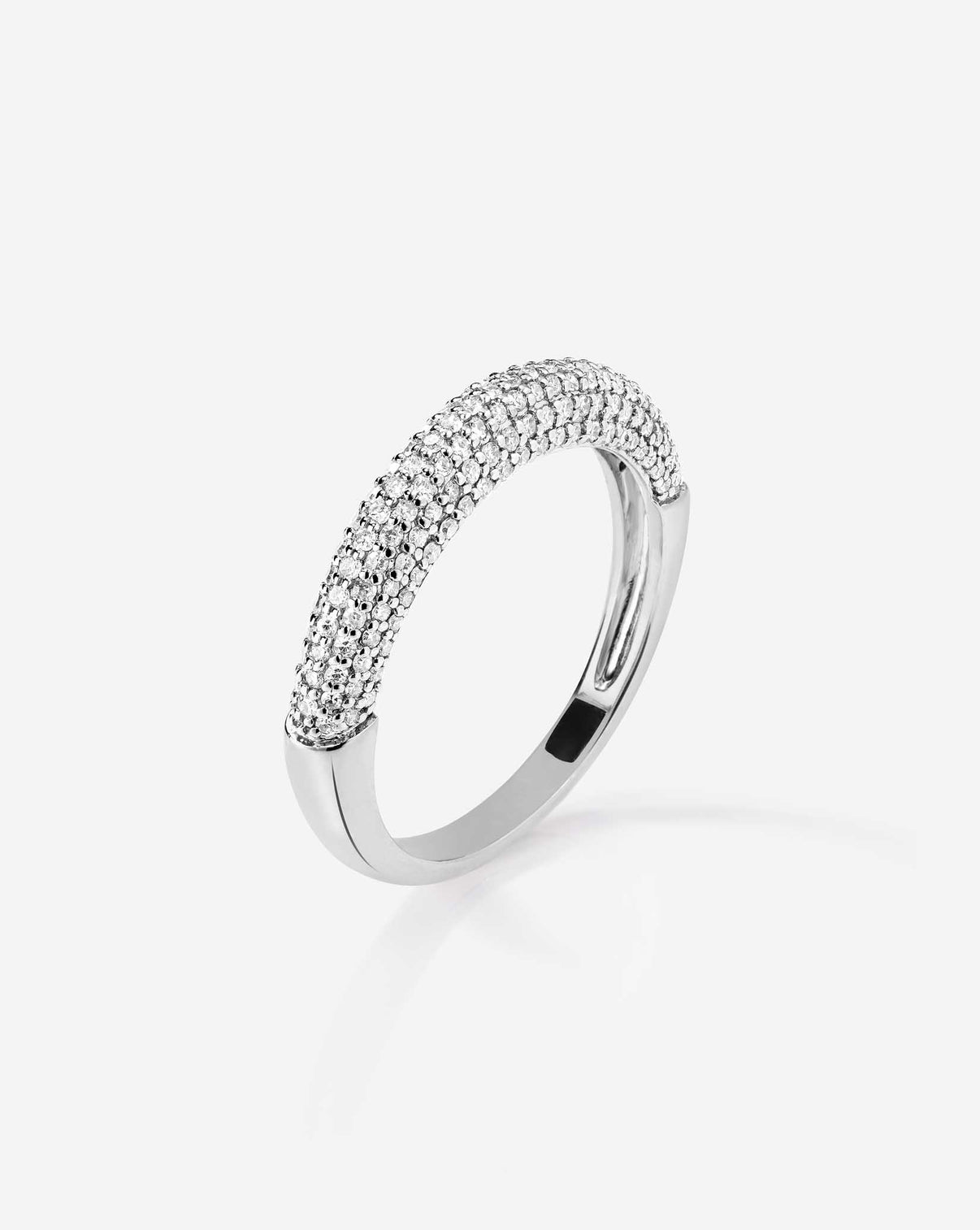 Petite Pavé Diamond Cloud Ring in 14K white gold 