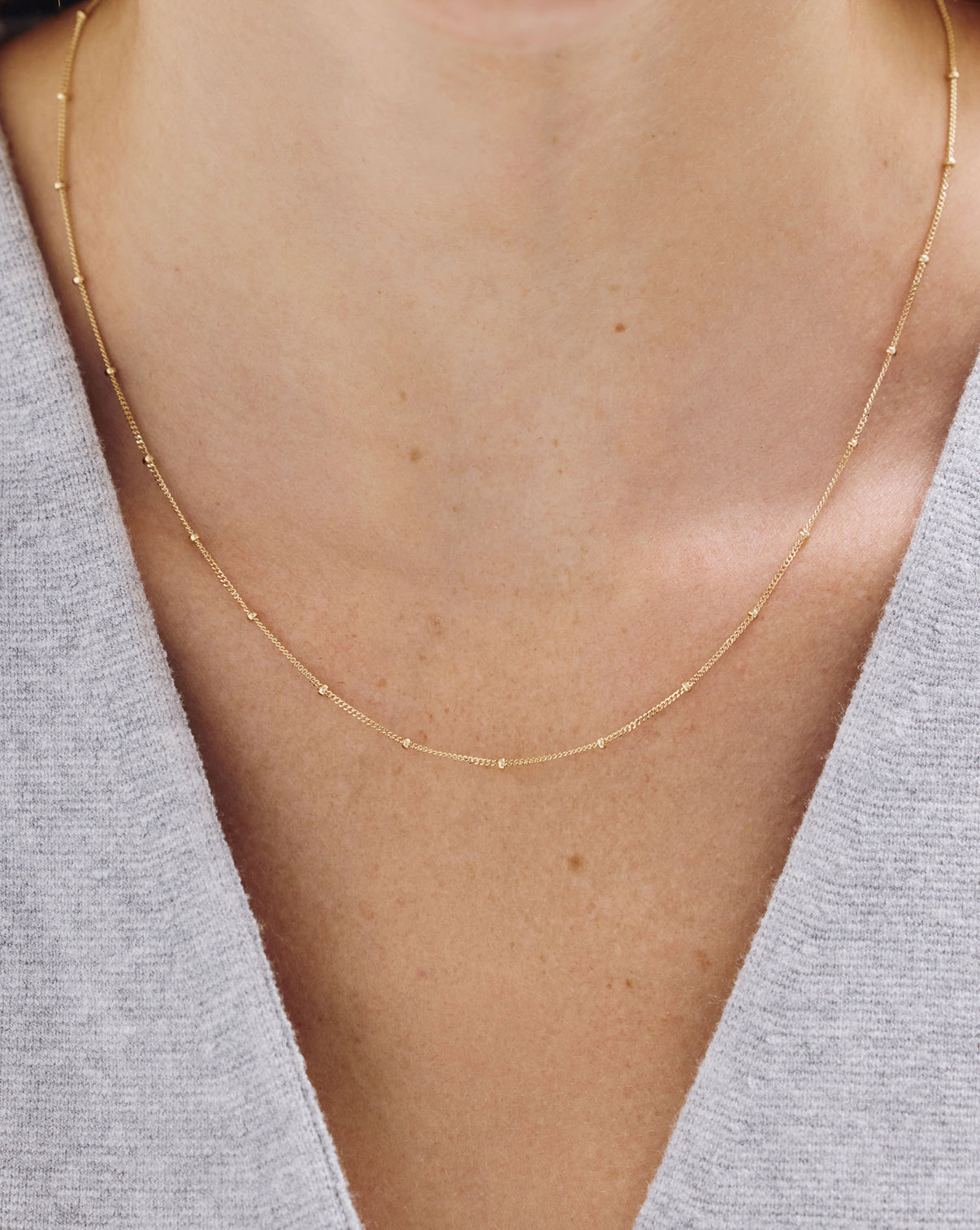  image of chain necklace on-model