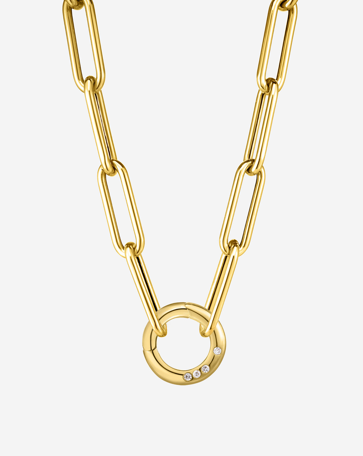 Split Chain Necklace with clique clasp