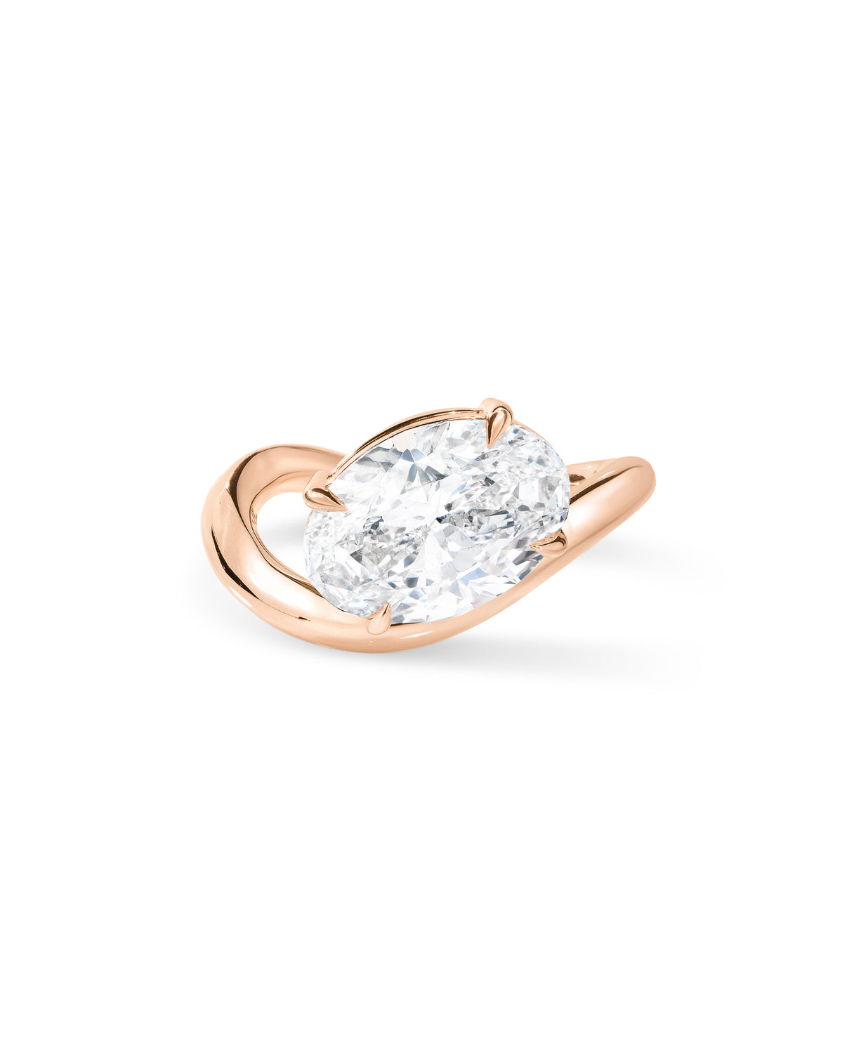 Wave Oval 14K Rose Gold
43204284842072