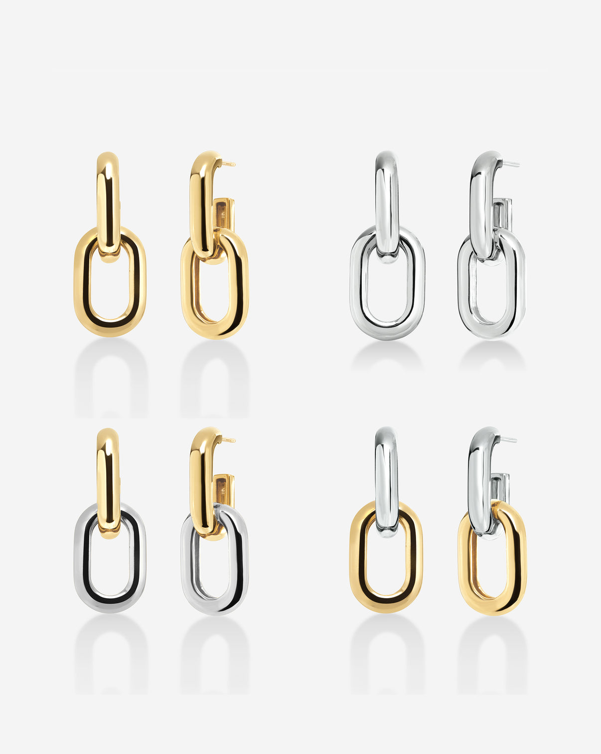 Multiway Cloud Link Earrings variations