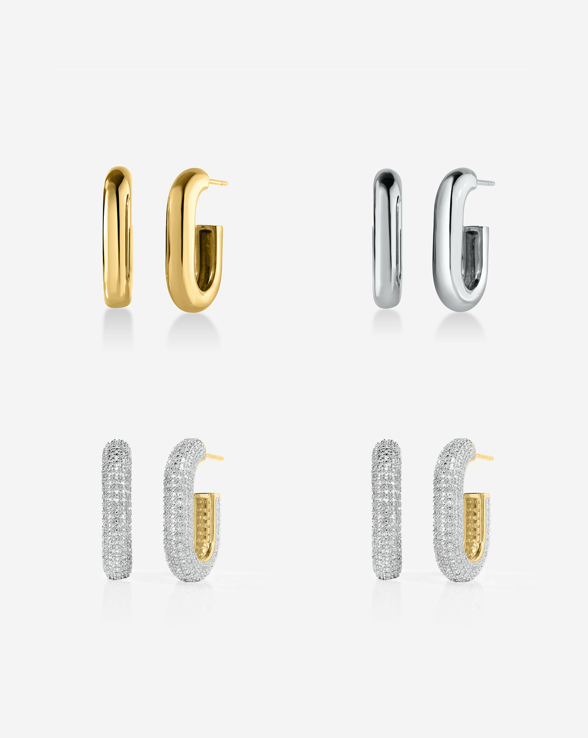 Multiway Cloud Link Earrings variations
