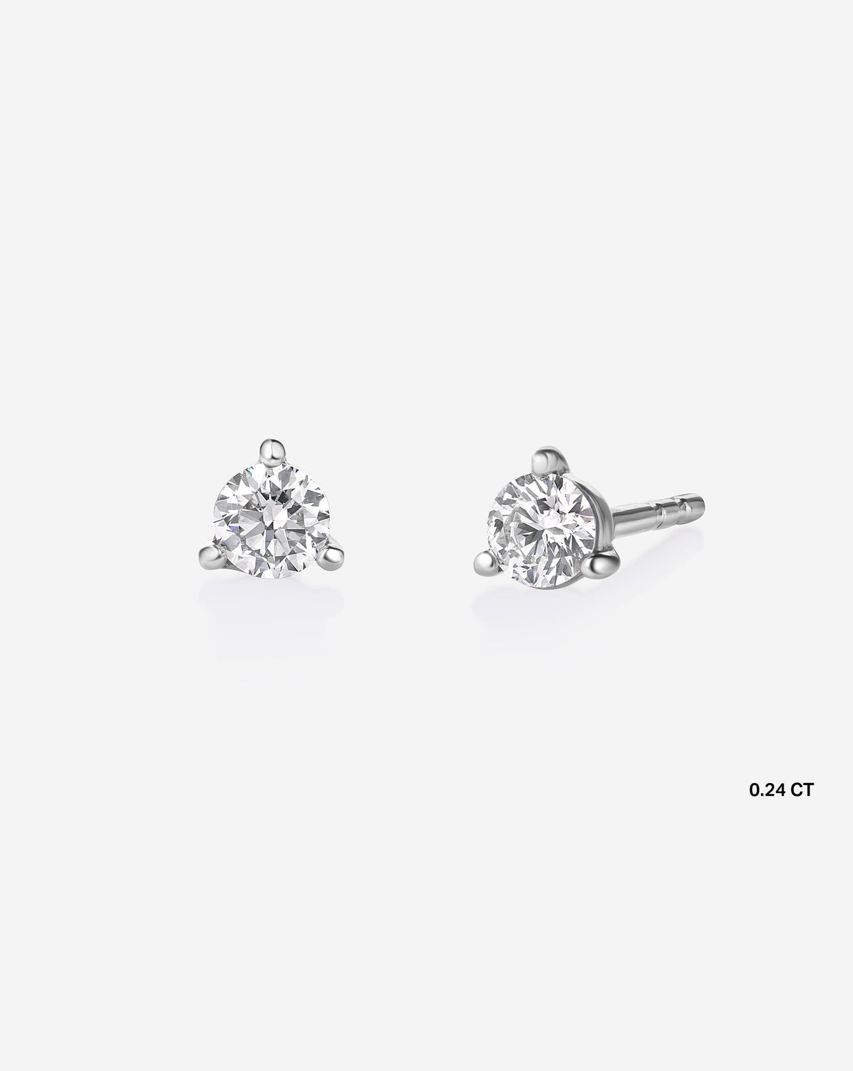 Tiny Diamond Stud White Gold Pair Stud .2 ct
