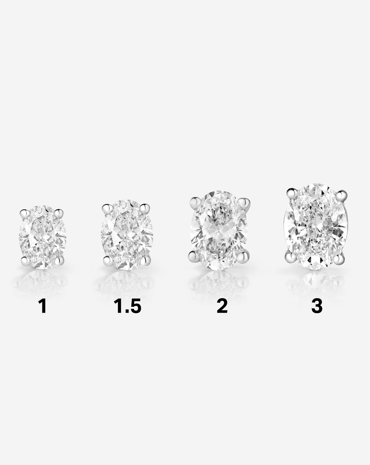 comparison image of different caratweights GLOBAL