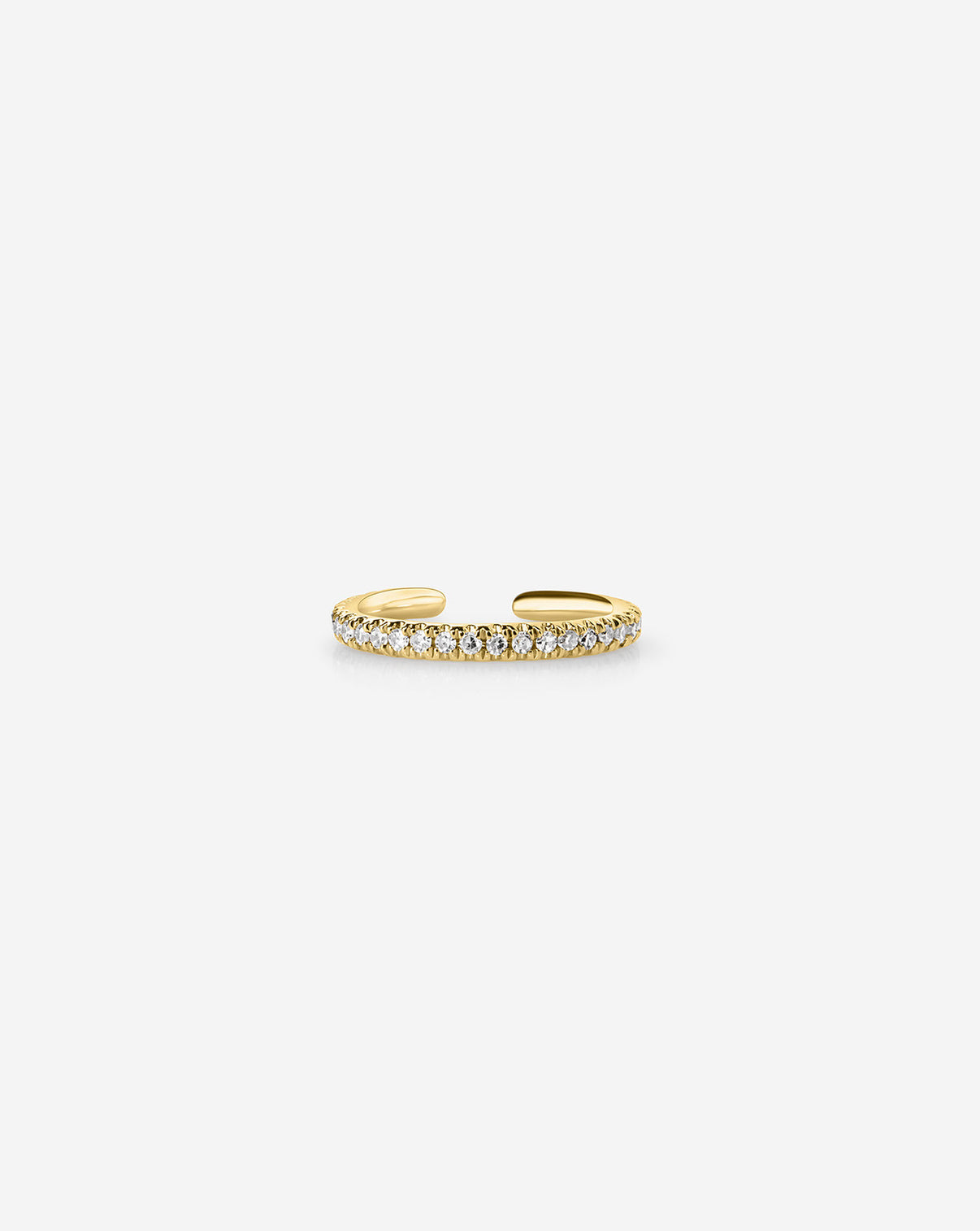 Ring Concierge Earrings 14k Yellow Gold Diamond Ear Cuff