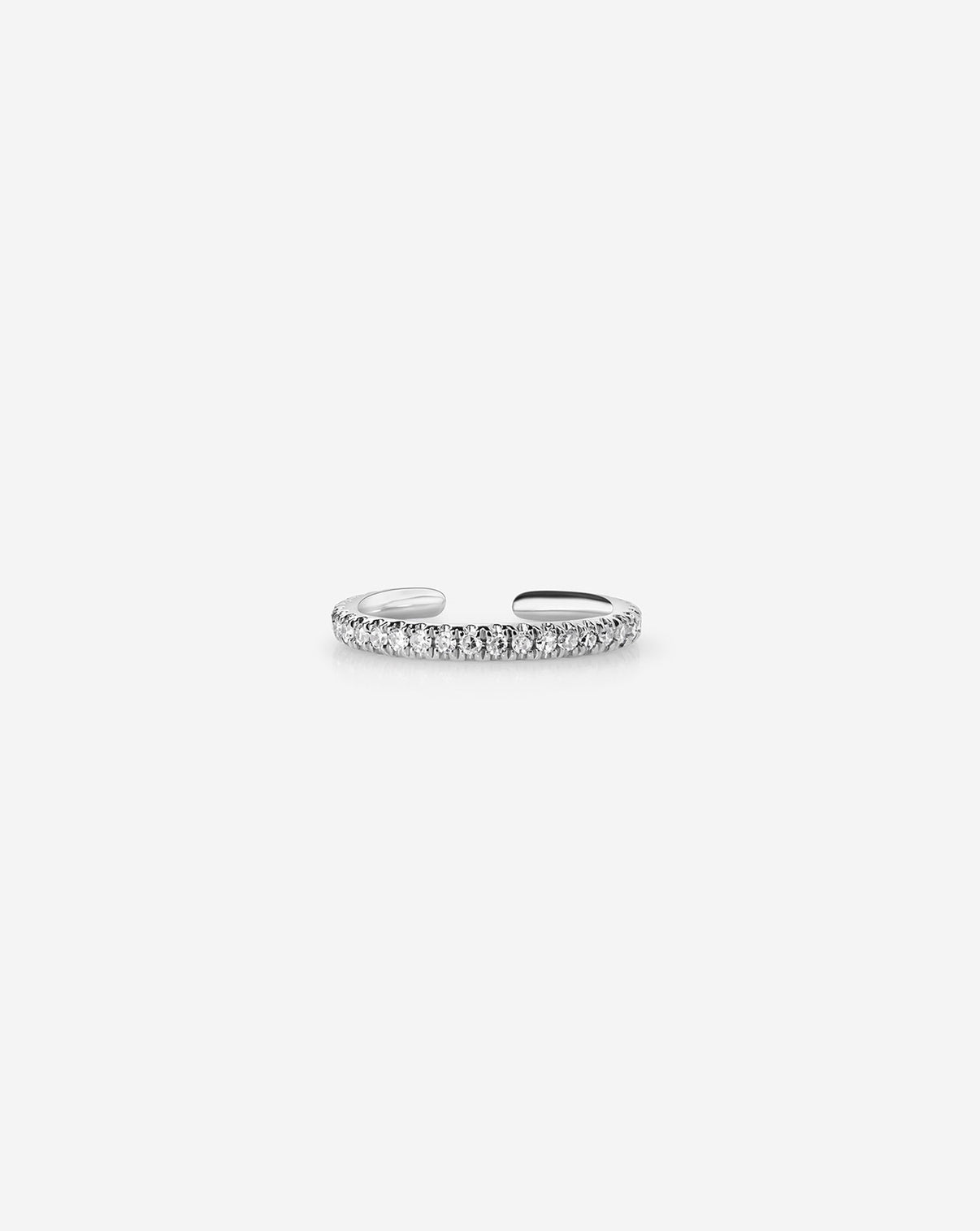 Ring Concierge Earrings 14k White Gold Diamond Ear Cuff