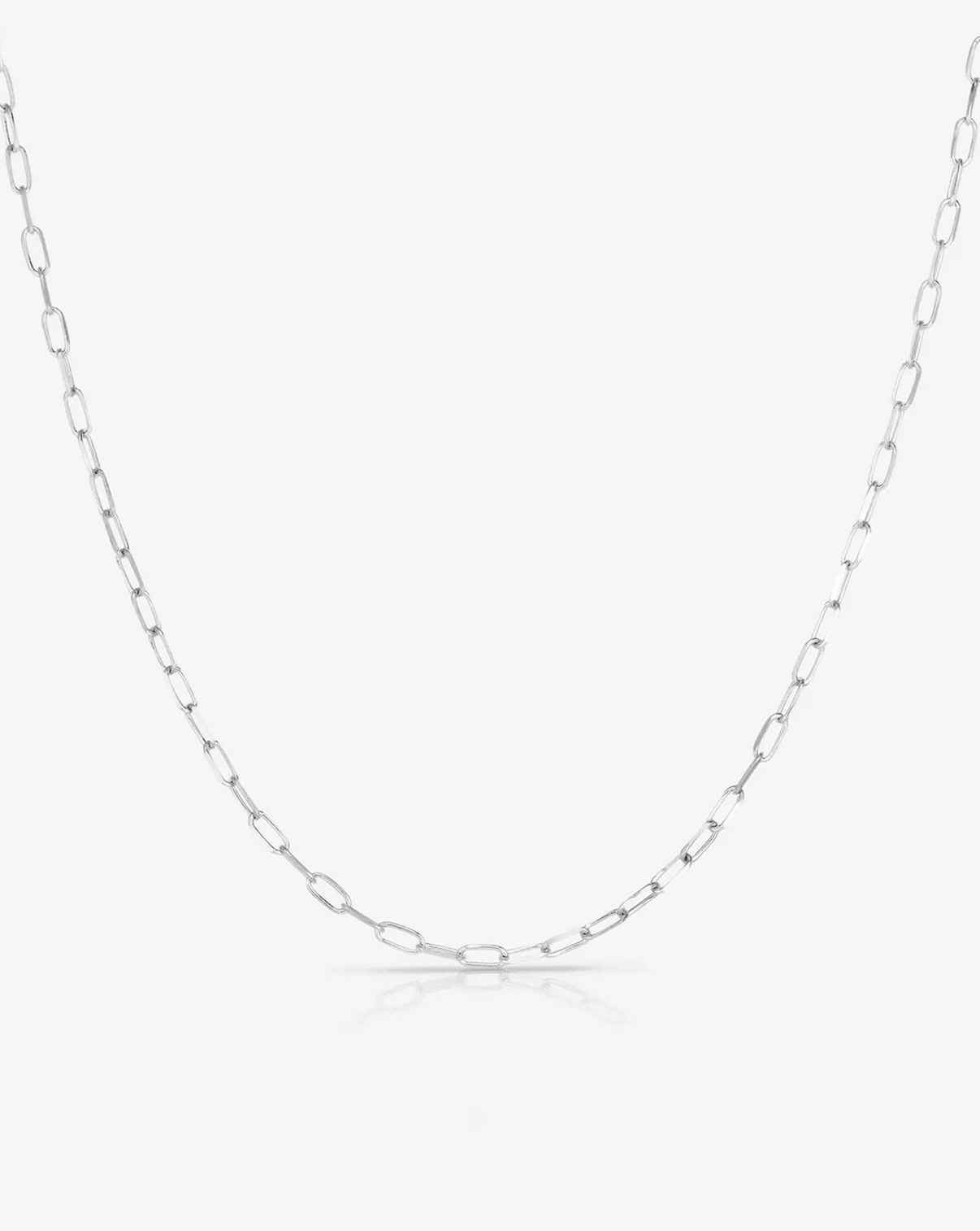 Ring Concierge Necklaces 14k White Gold Mini Link Chain Necklace
