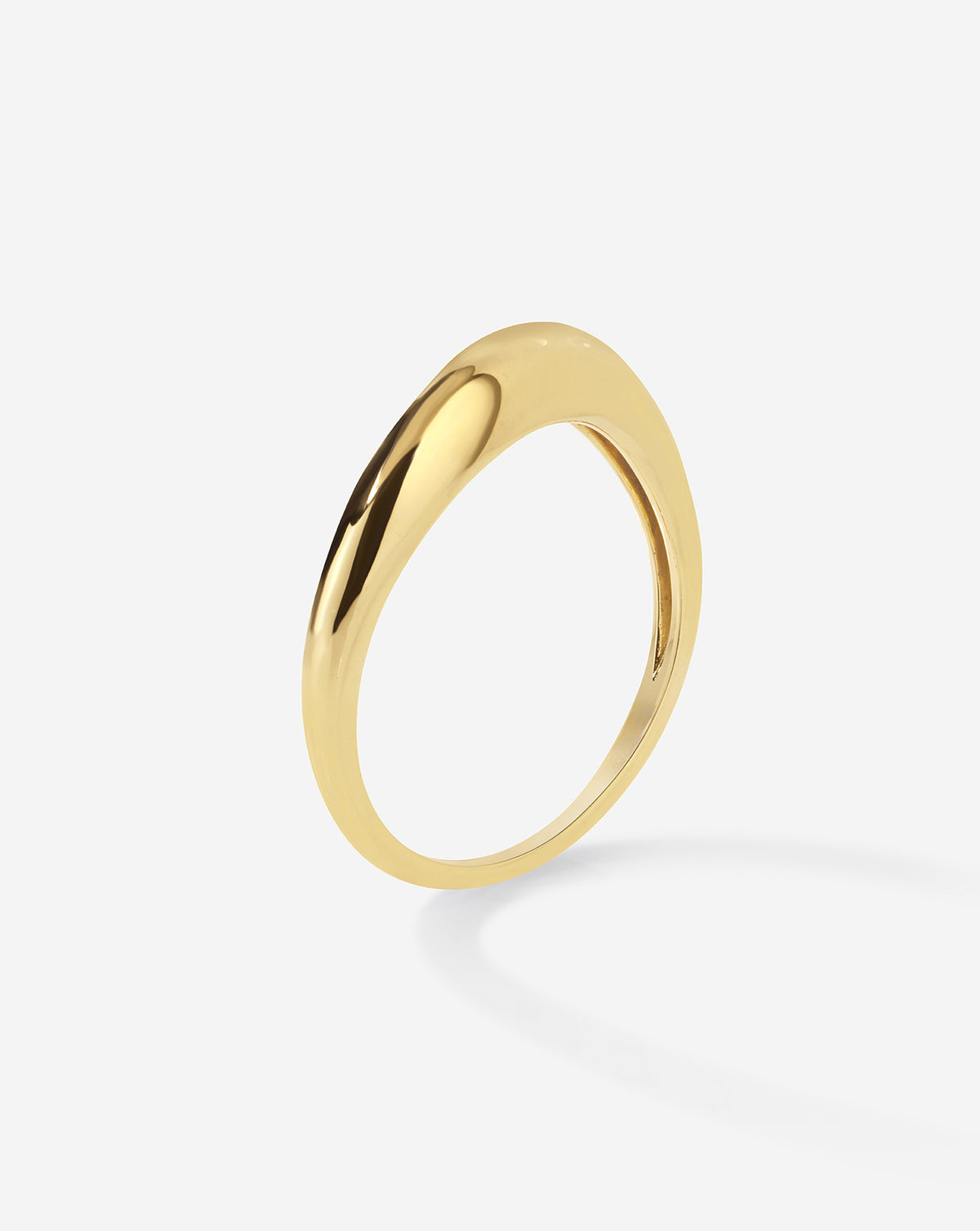 Petite Movement Cloud Ring in 14k Yellow Gold against white background side view