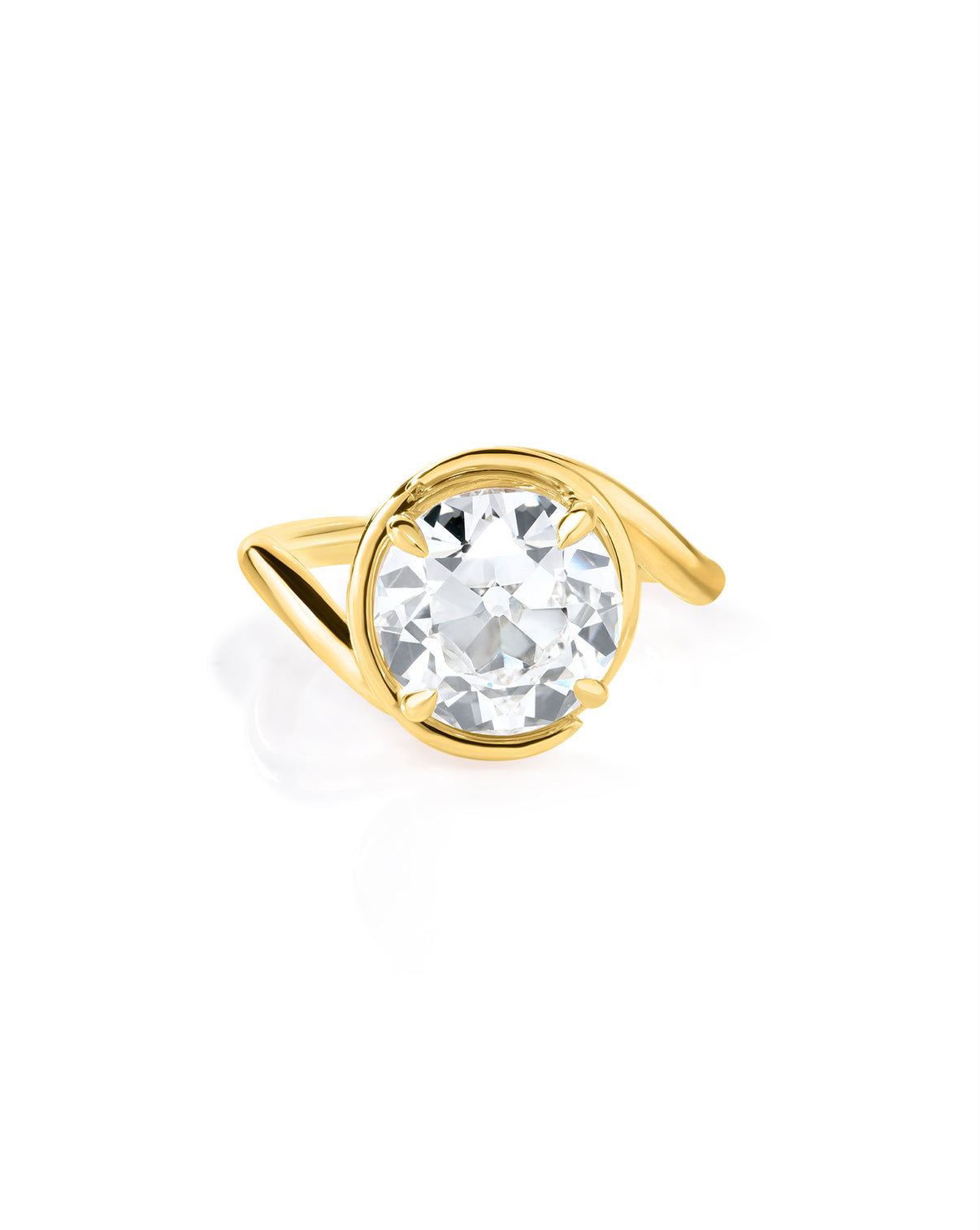 Swirl Antique Round 14k YG 43197376626776